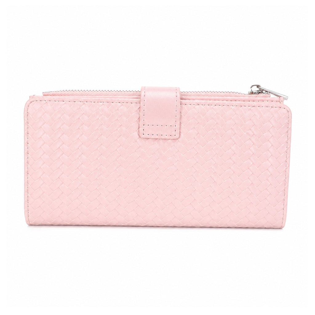 KATE Bi-fold Long Wallet with Woven Texture