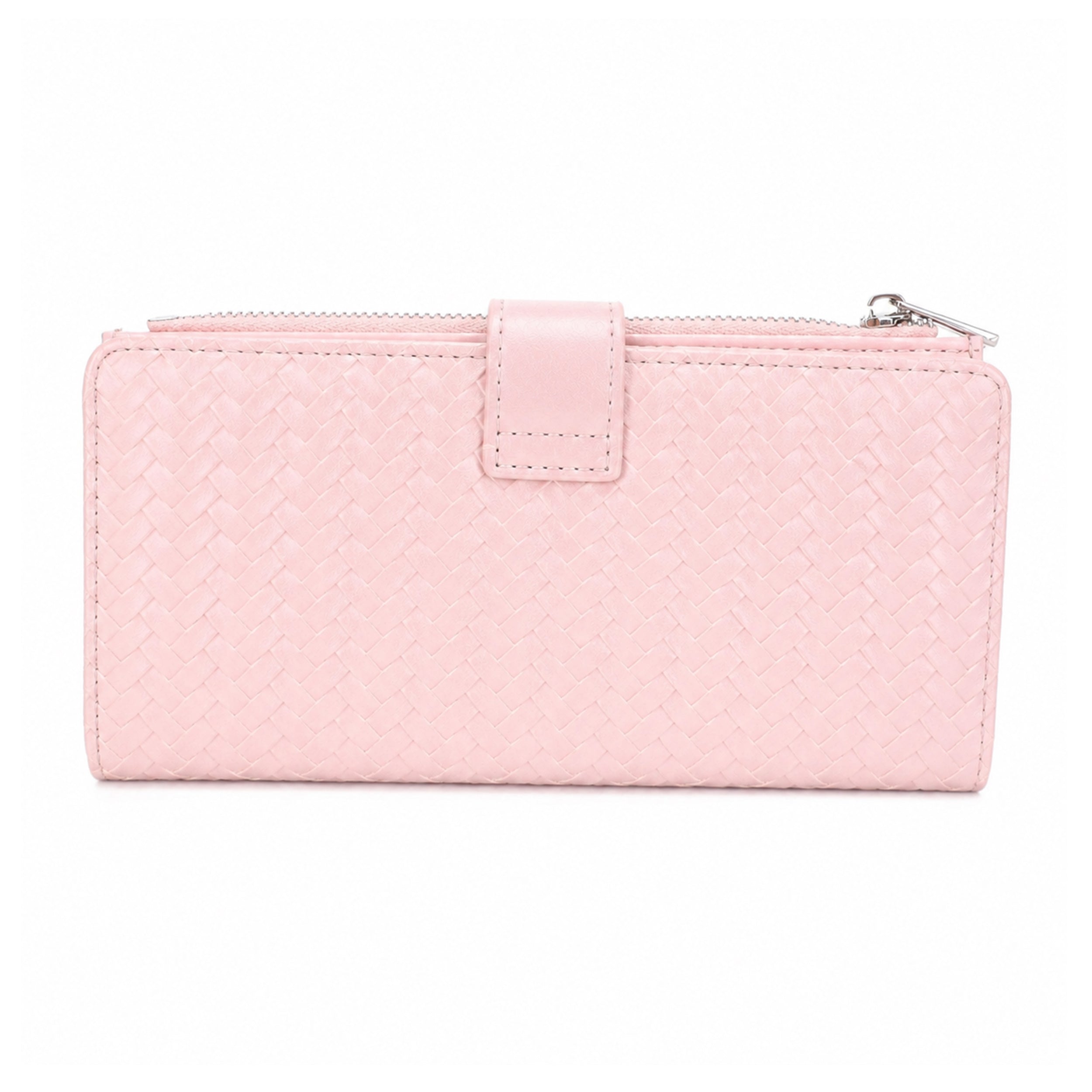 KATE Bi-fold Long Wallet with Woven Texture