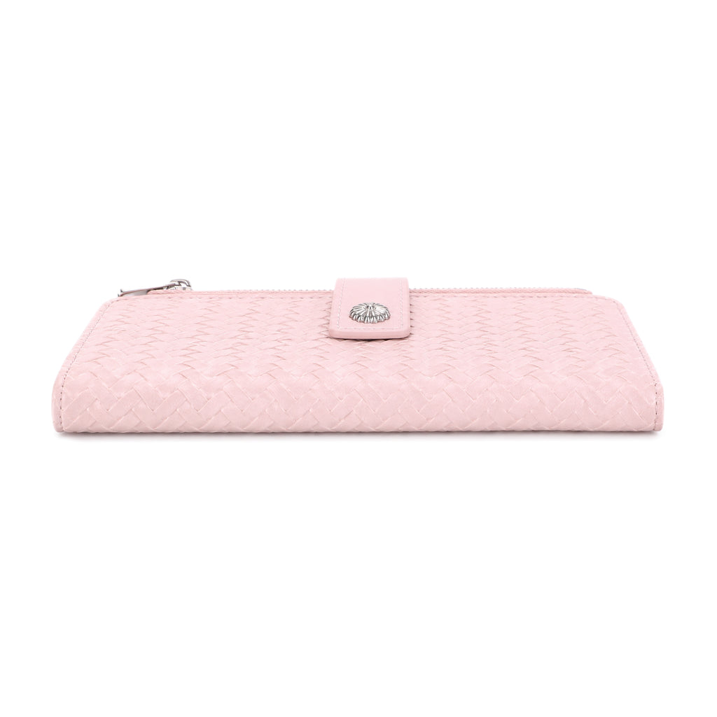 KATE Bi-fold Long Wallet with Woven Texture
