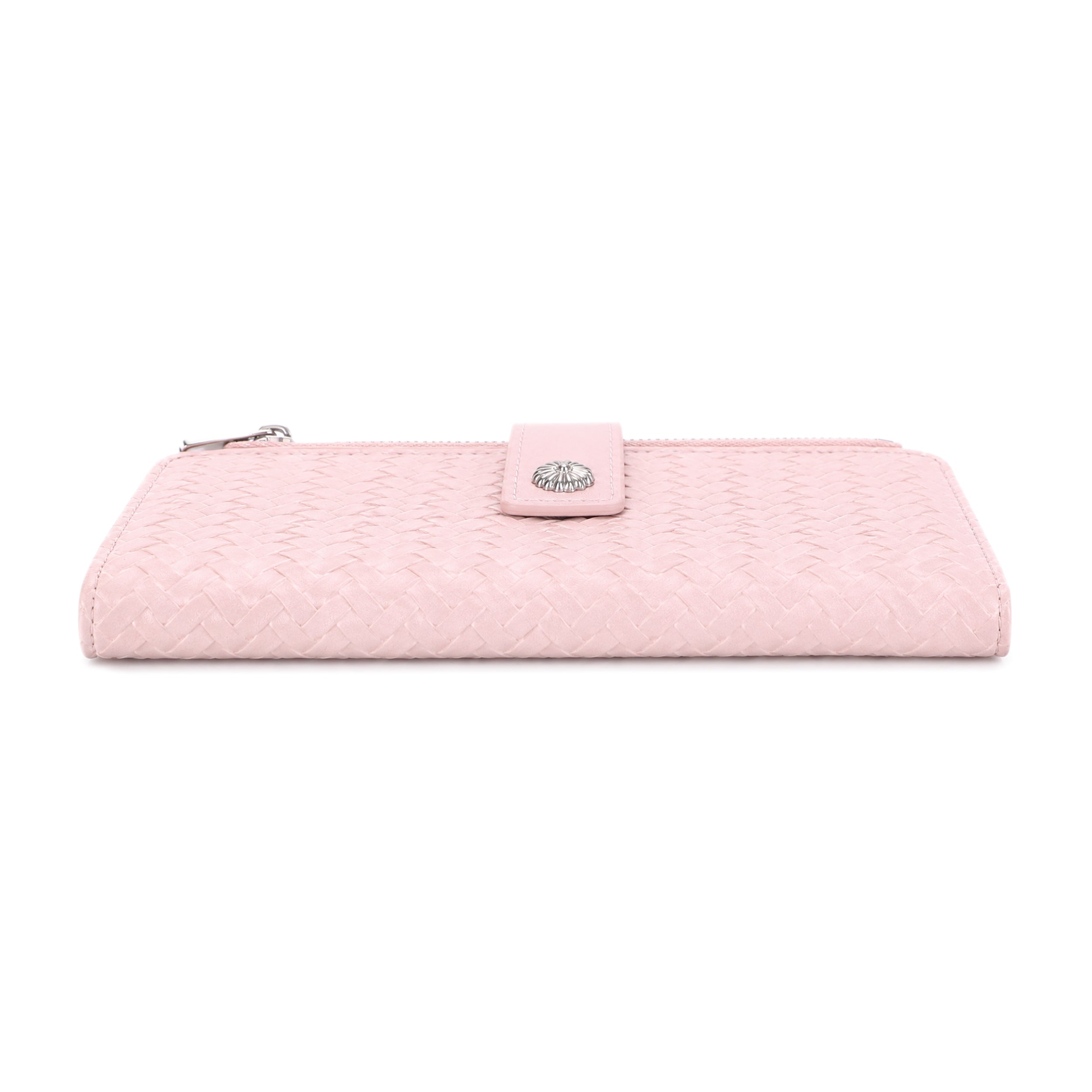 KATE Bi-fold Long Wallet with Woven Texture