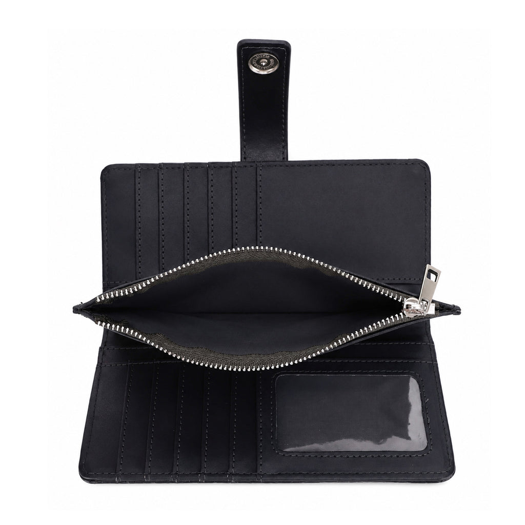 KATE Bi-fold Long Wallet with Woven Texture