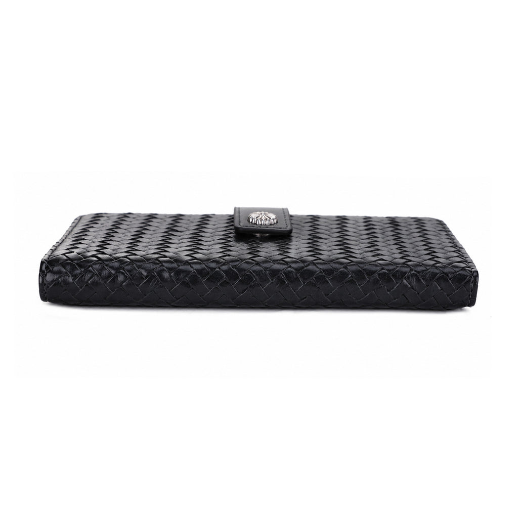 KATE Bi-fold Long Wallet with Woven Texture