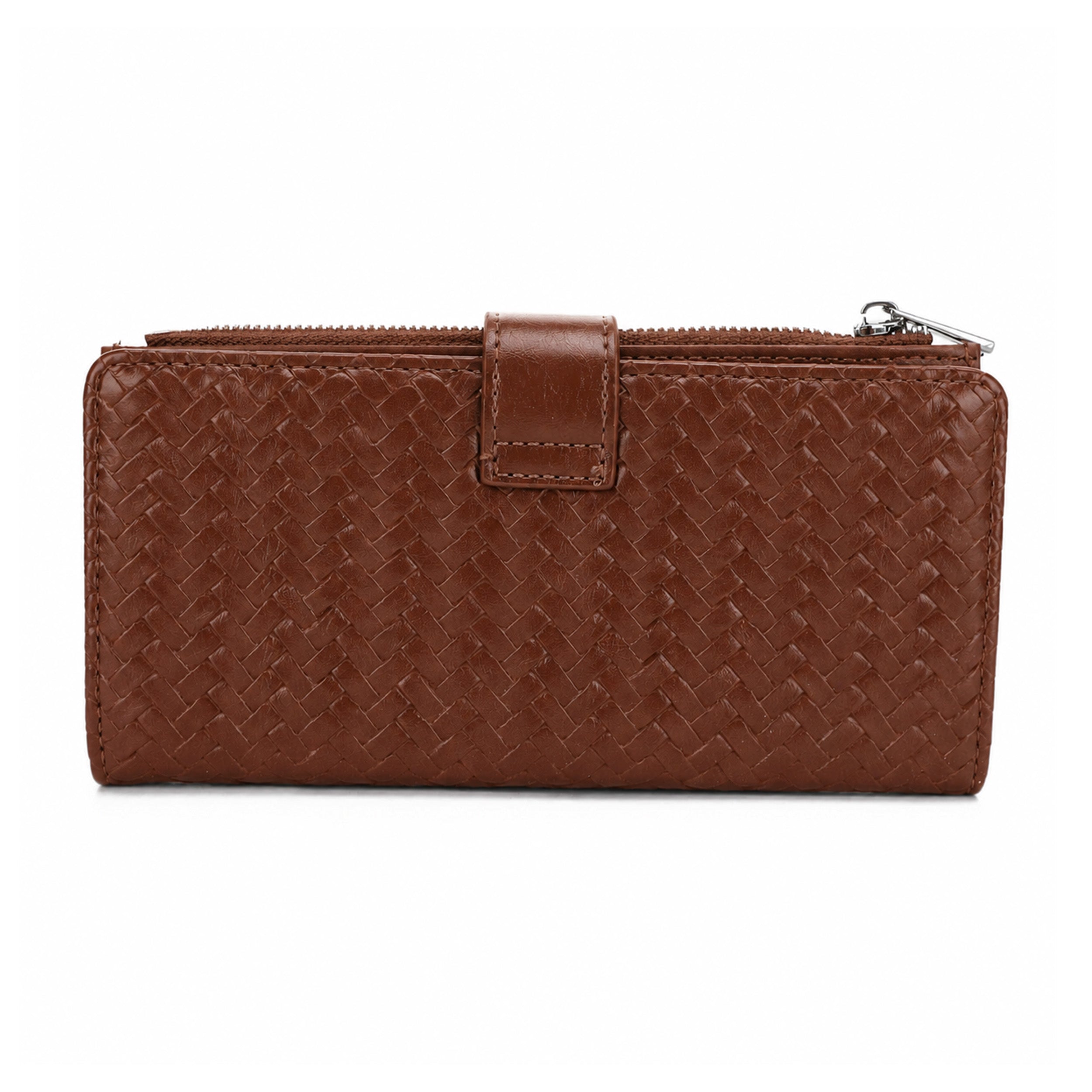 KATE Bi-fold Long Wallet with Woven Texture