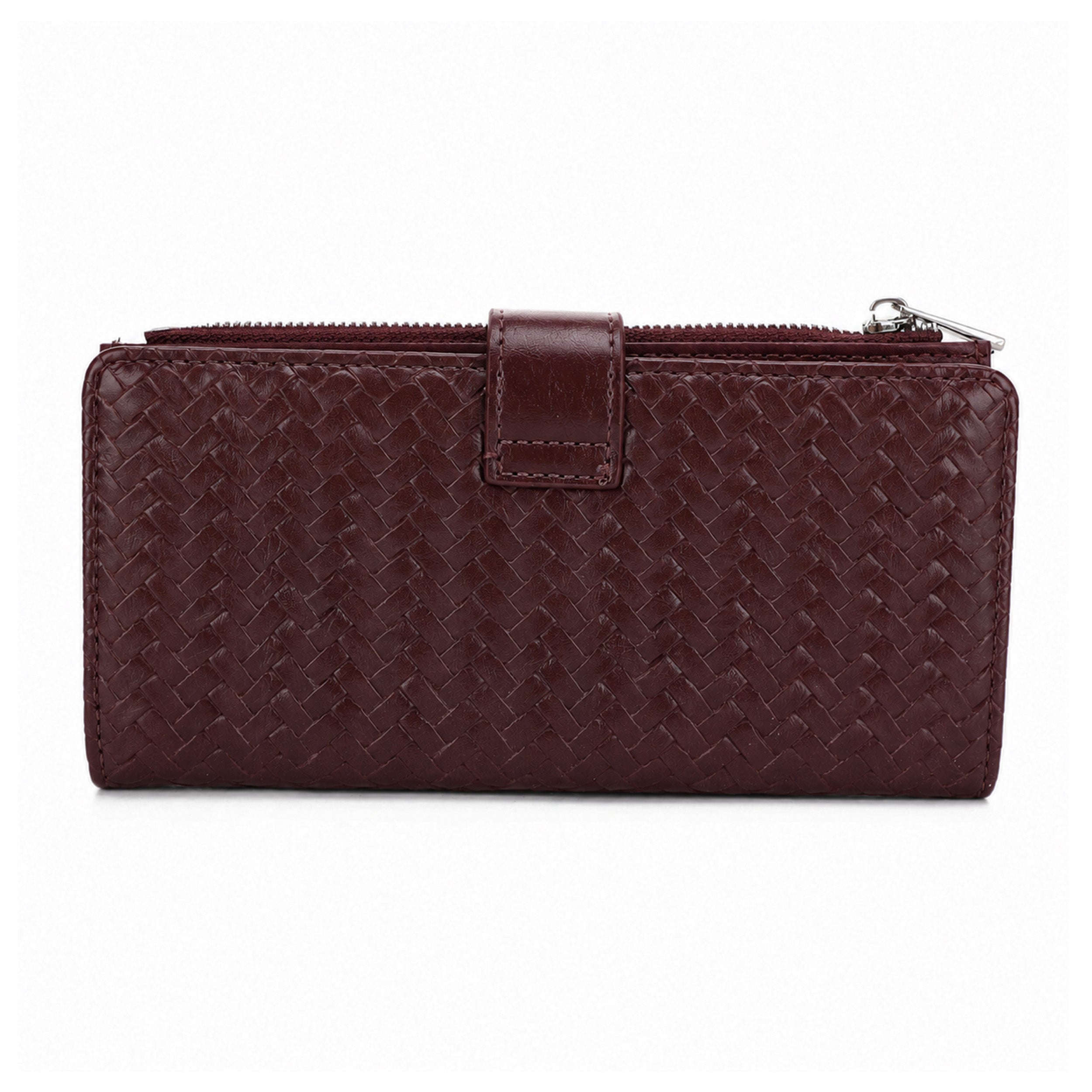 KATE Bi-fold Long Wallet with Woven Texture