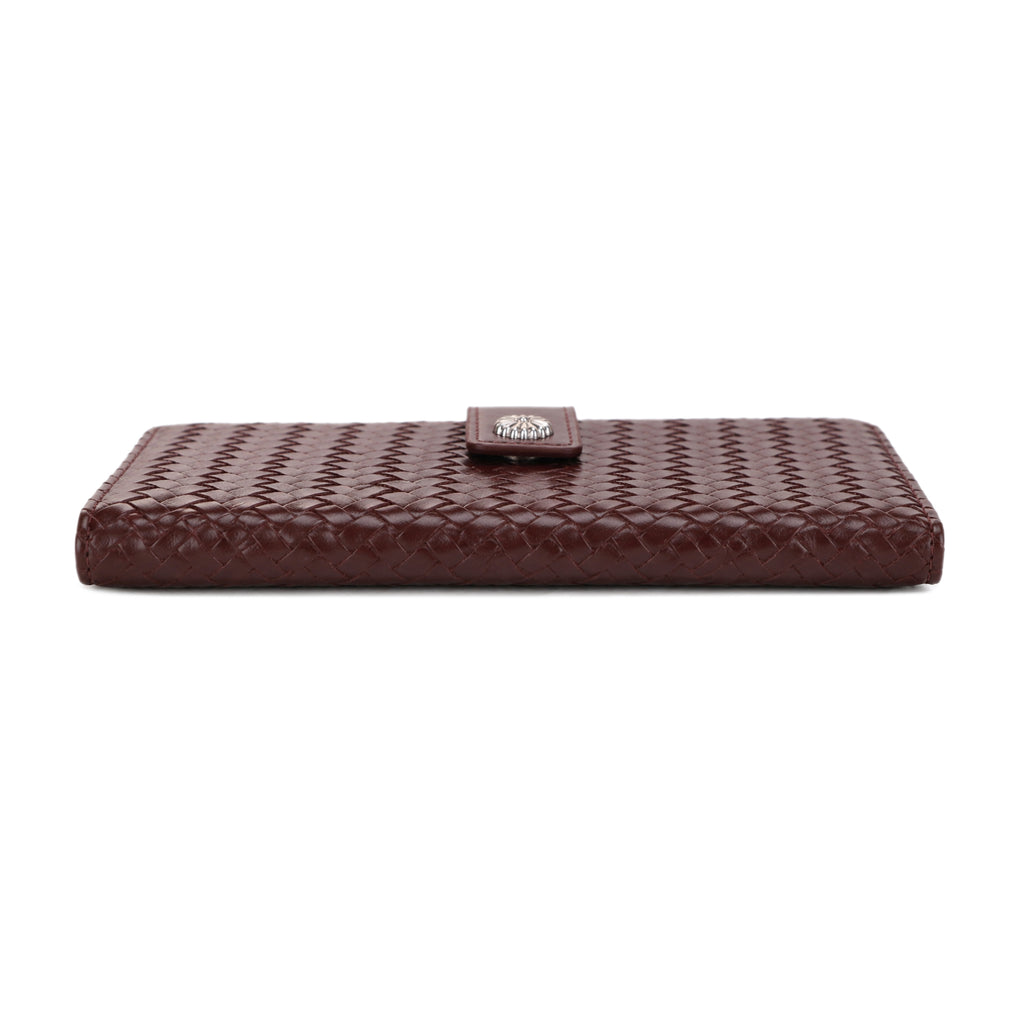 KATE Bi-fold Long Wallet with Woven Texture