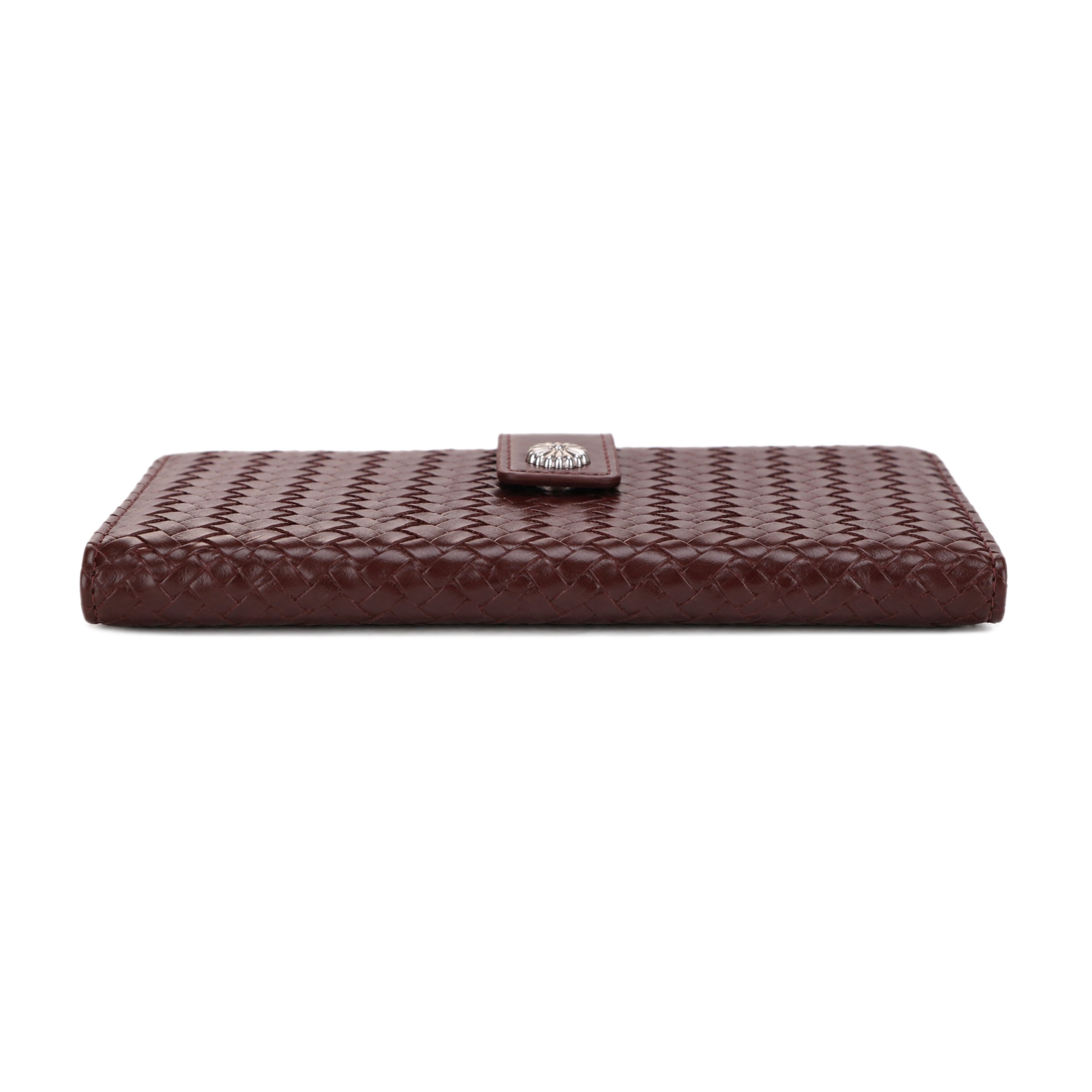 KATE Bi-fold Long Wallet with Woven Texture