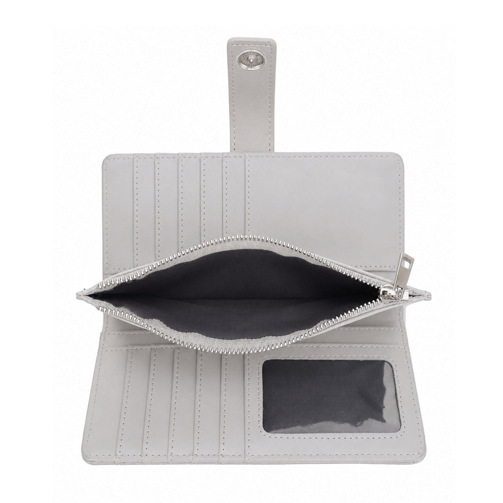 KATE Bi-fold Long Wallet with Woven Texture