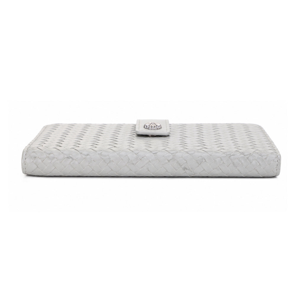 KATE Bi-fold Long Wallet with Woven Texture