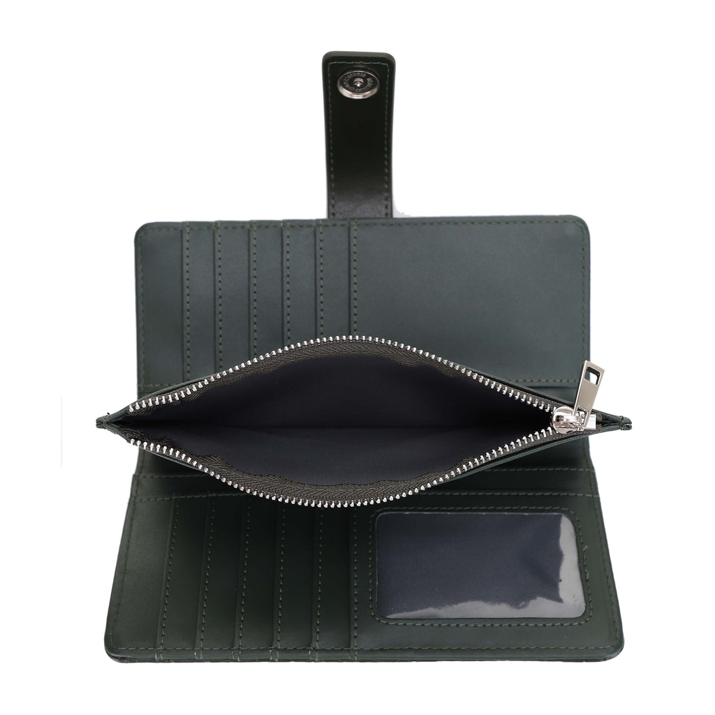 KATE Bi-fold Long Wallet with Woven Texture