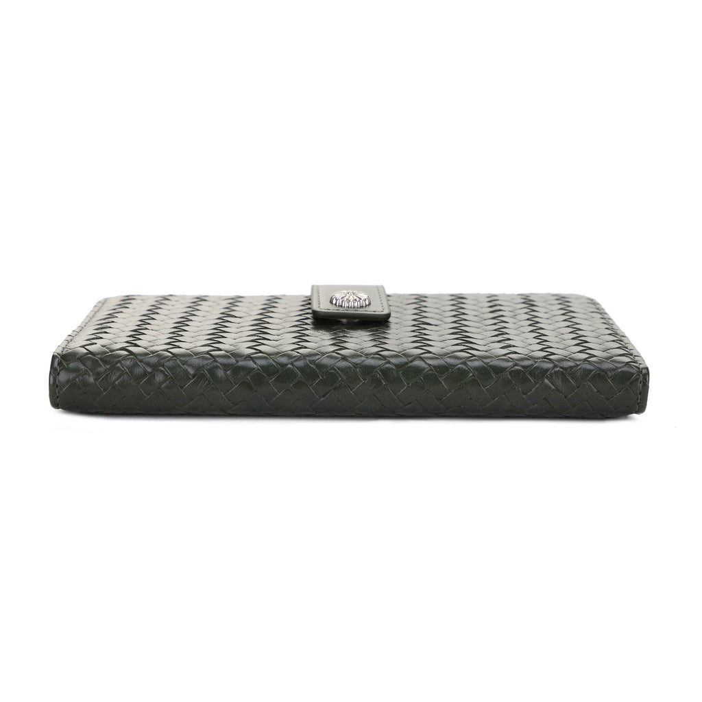 KATE Bi-fold Long Wallet with Woven Texture