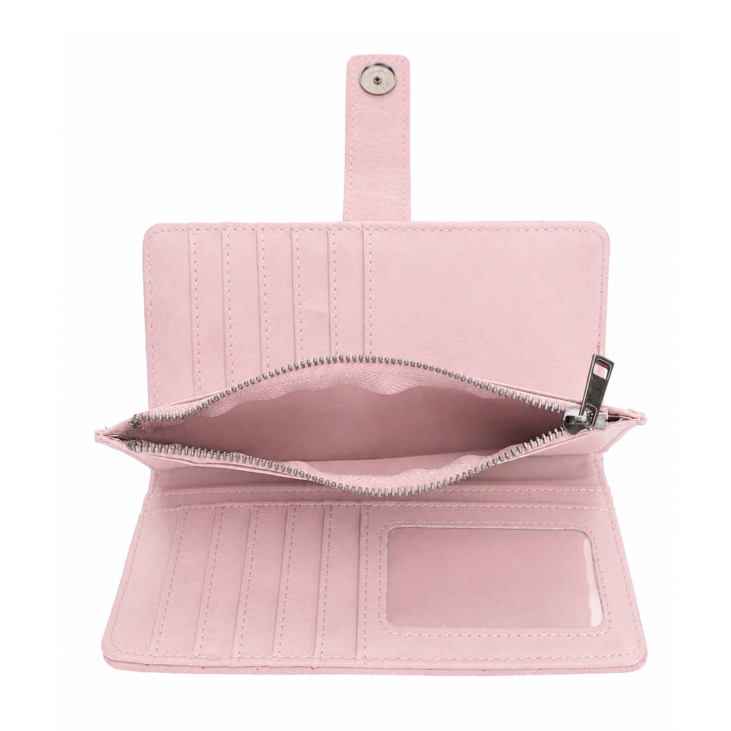 KATE Bi-fold Long Wallet with Chevron Quilting