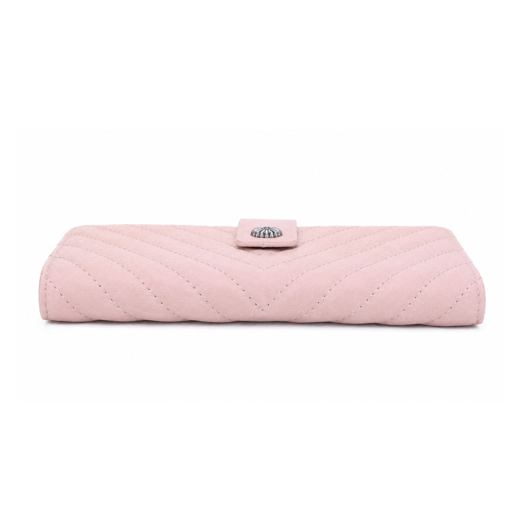 KATE Bi-fold Long Wallet with Chevron Quilting