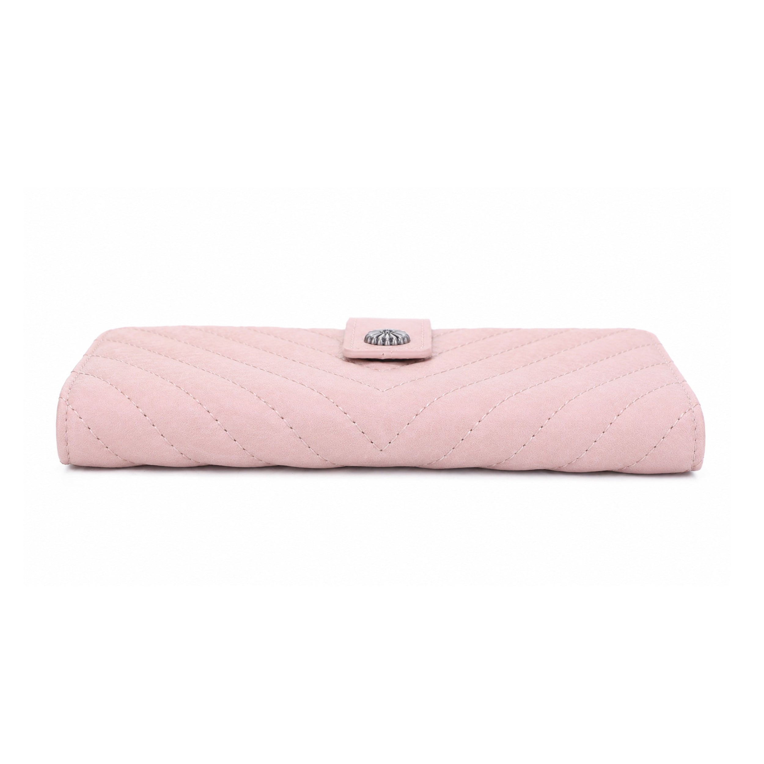 KATE Bi-fold Long Wallet with Chevron Quilting