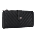 KATE Bi-fold Long Wallet with Chevron Quilting