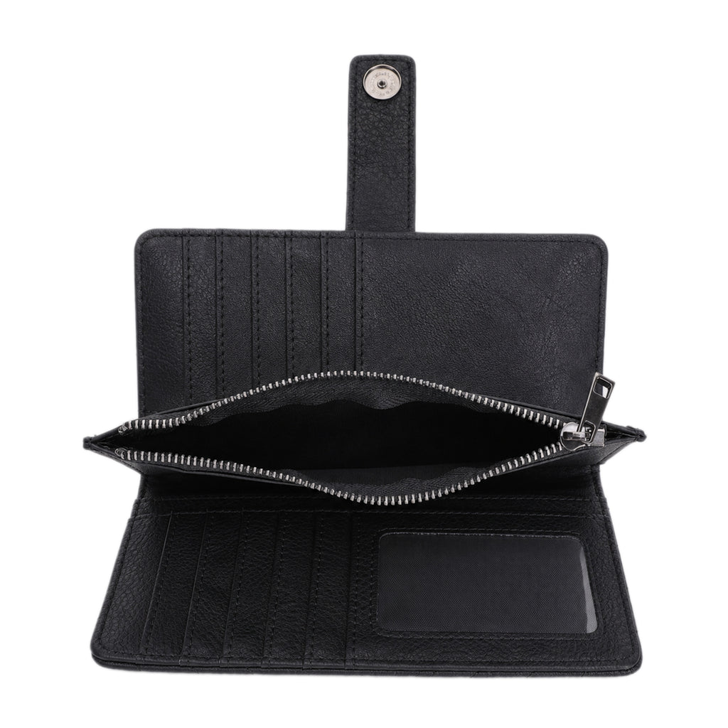 KATE Bi-fold Long Wallet with Chevron Quilting