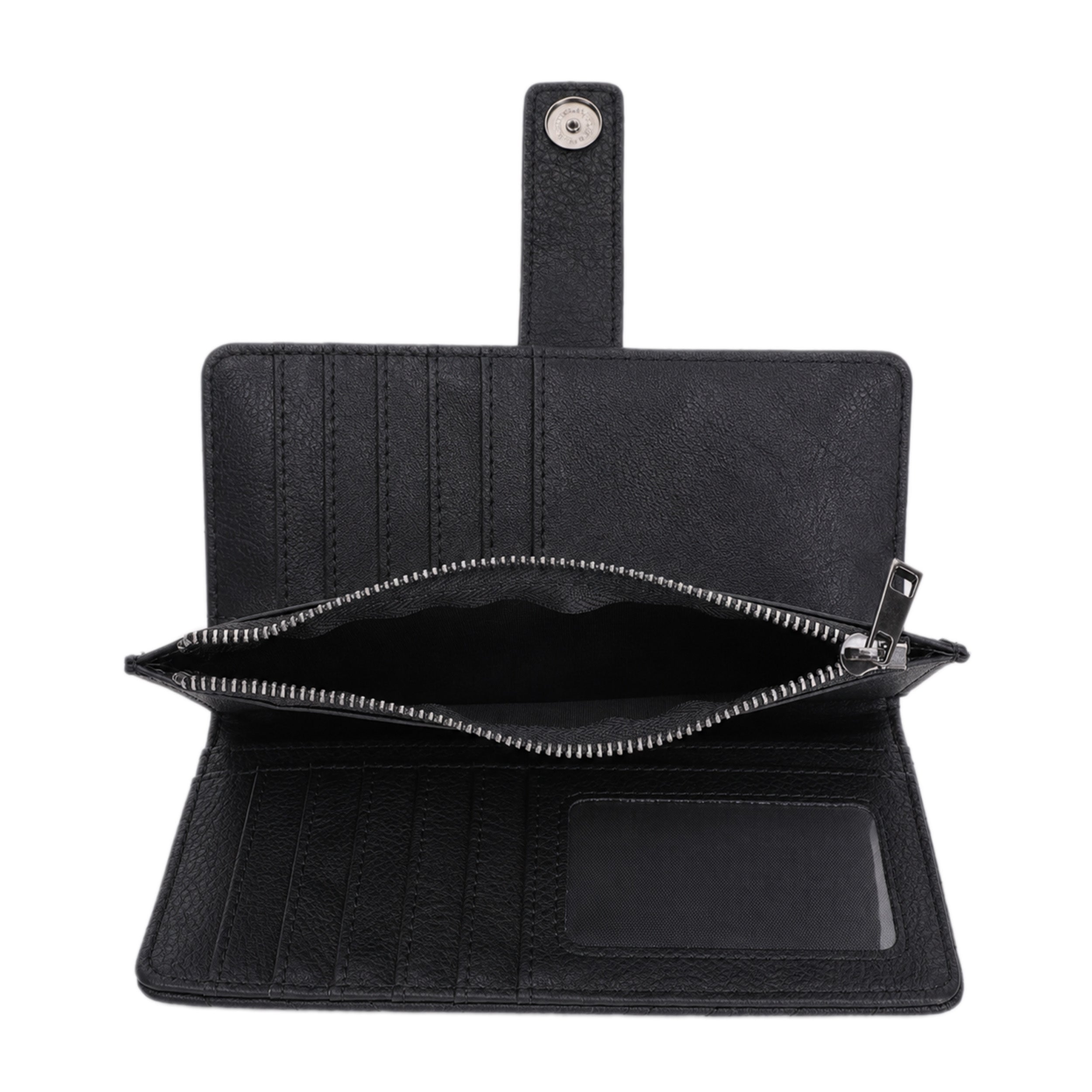 KATE Bi-fold Long Wallet with Chevron Quilting