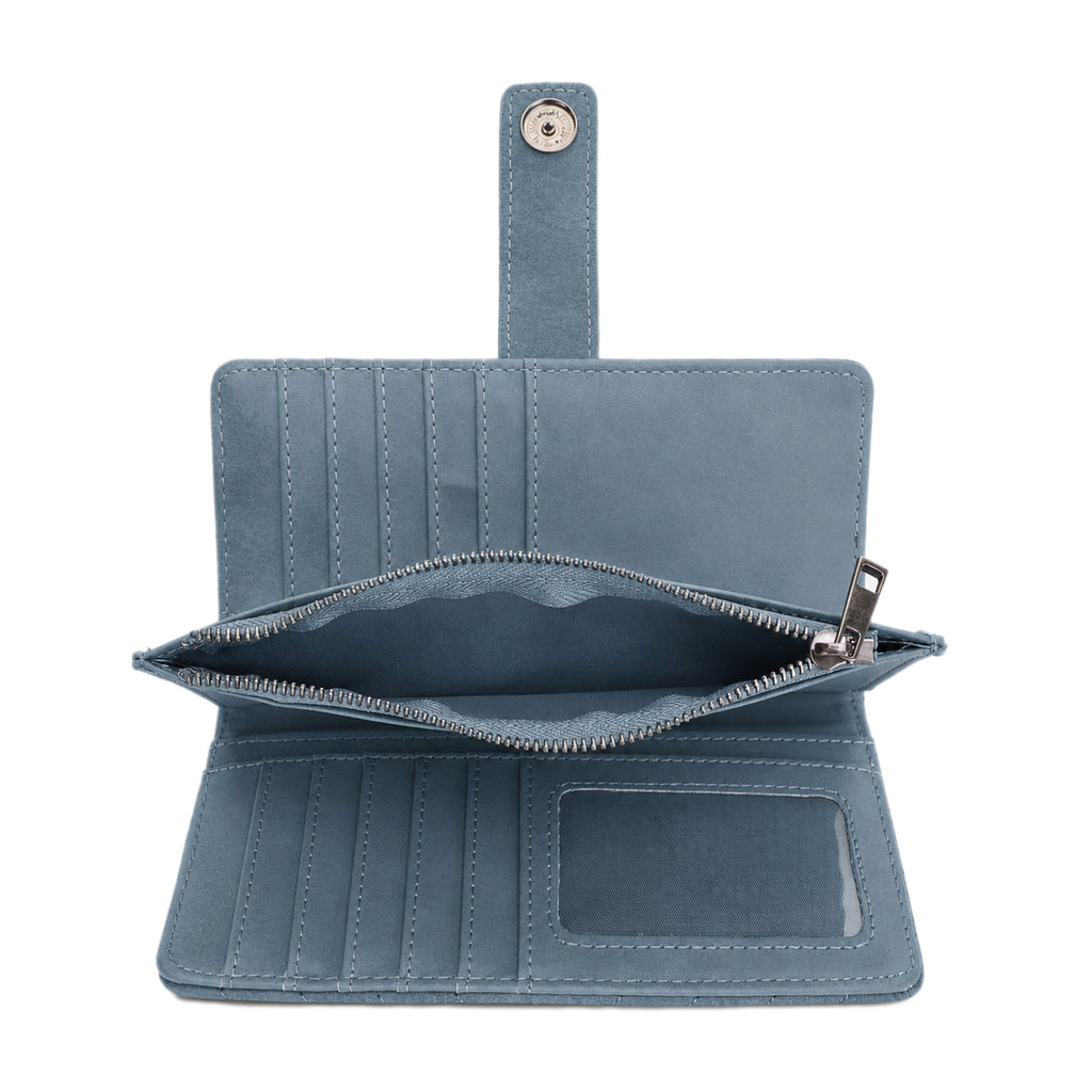 KATE Bi-fold Long Wallet with Chevron Quilting
