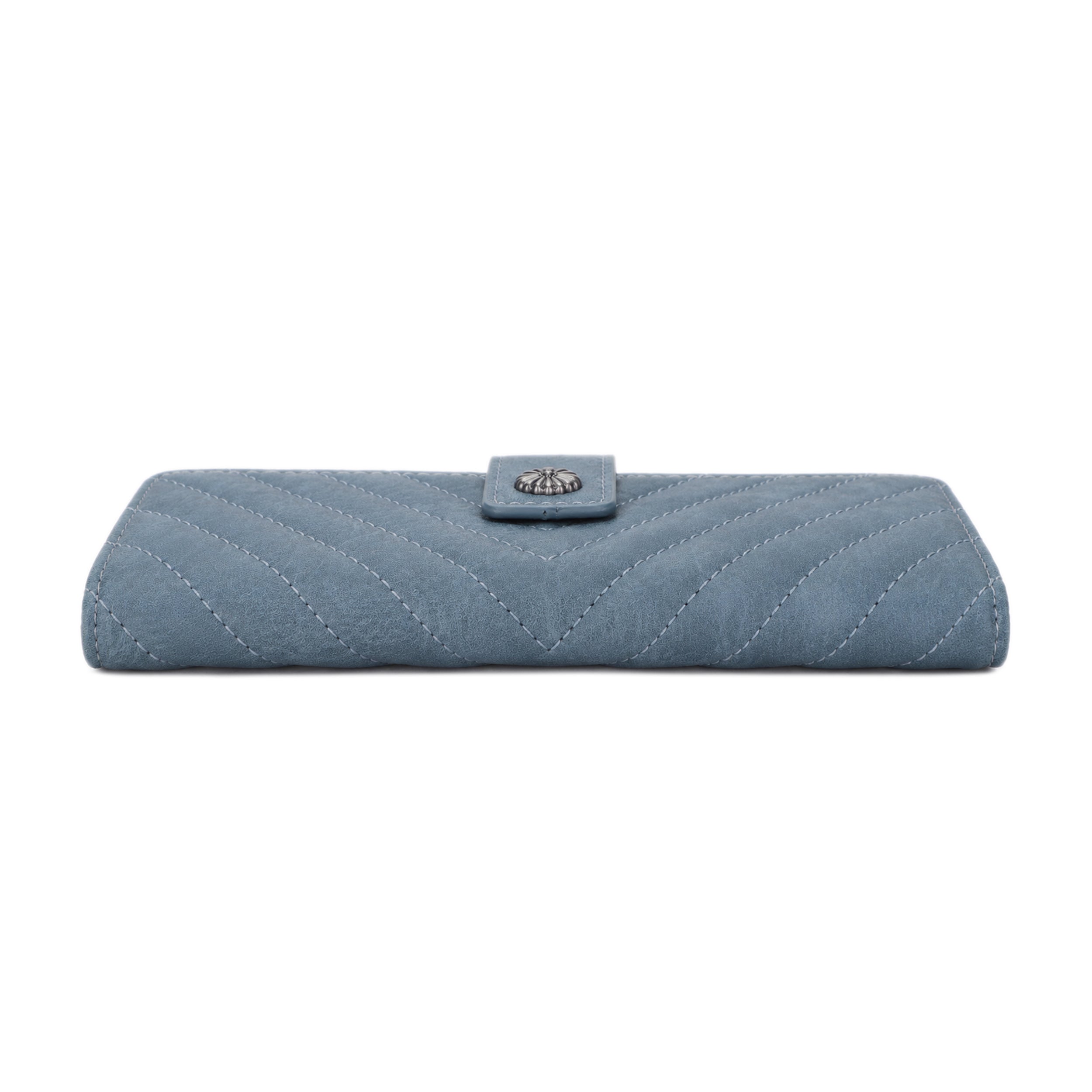 KATE Bi-fold Long Wallet with Chevron Quilting