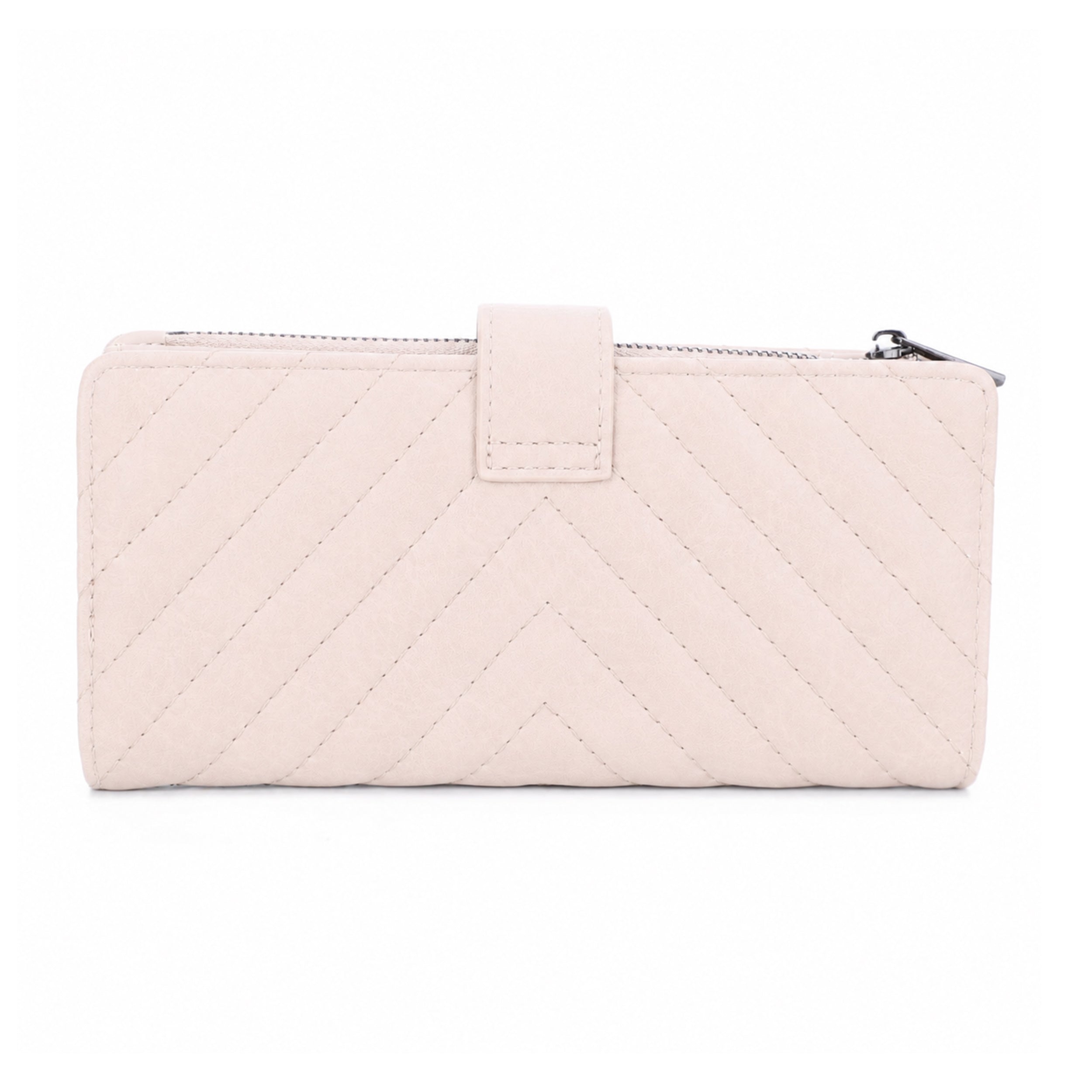 KATE Bi-fold Long Wallet with Chevron Quilting