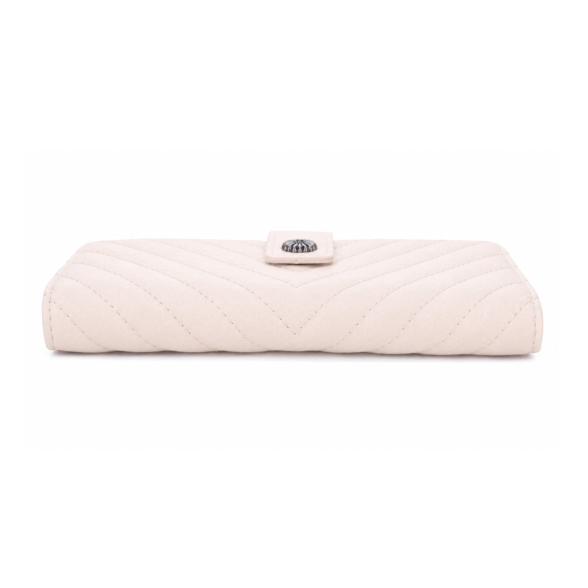 KATE Bi-fold Long Wallet with Chevron Quilting