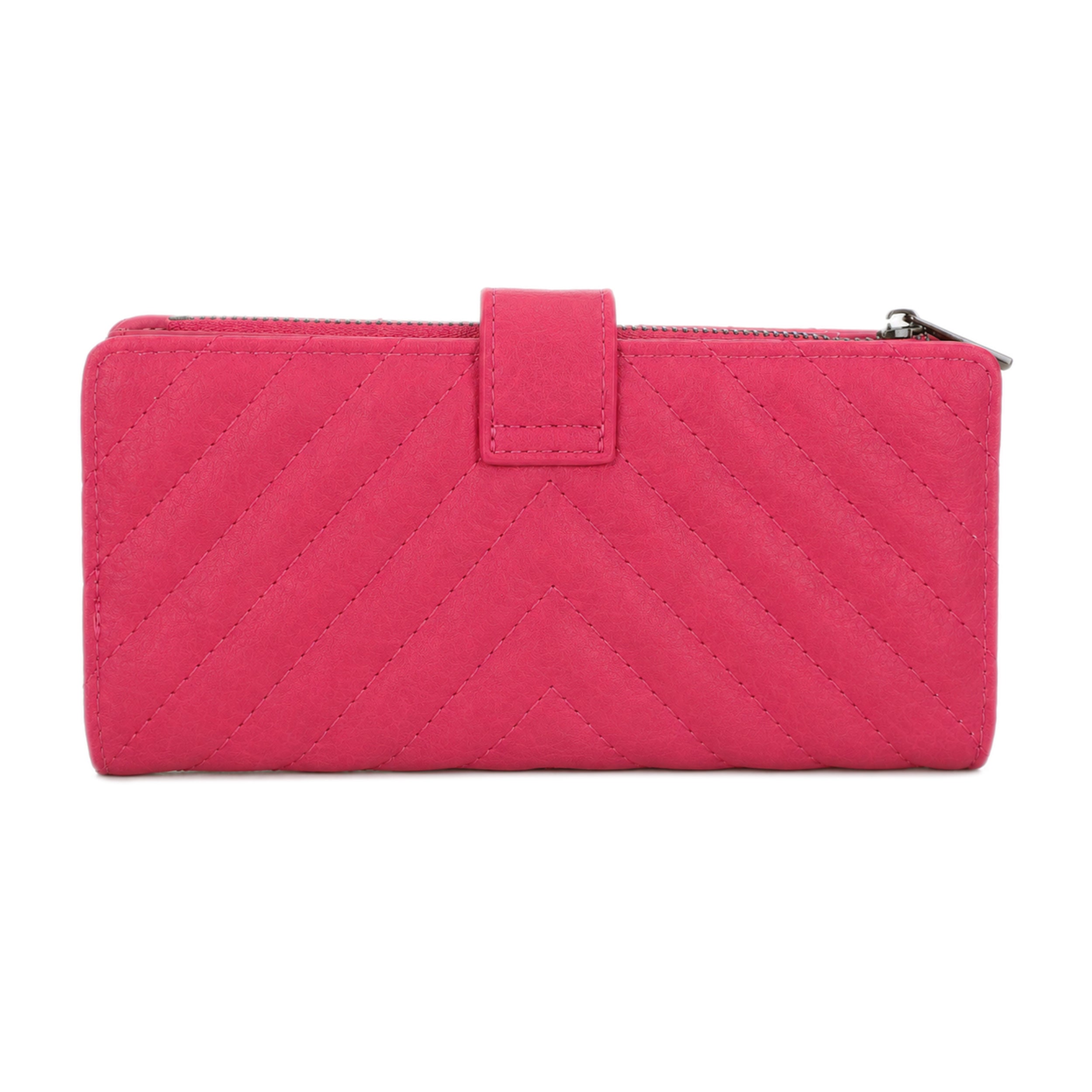 KATE Bi-fold Long Wallet with Chevron Quilting