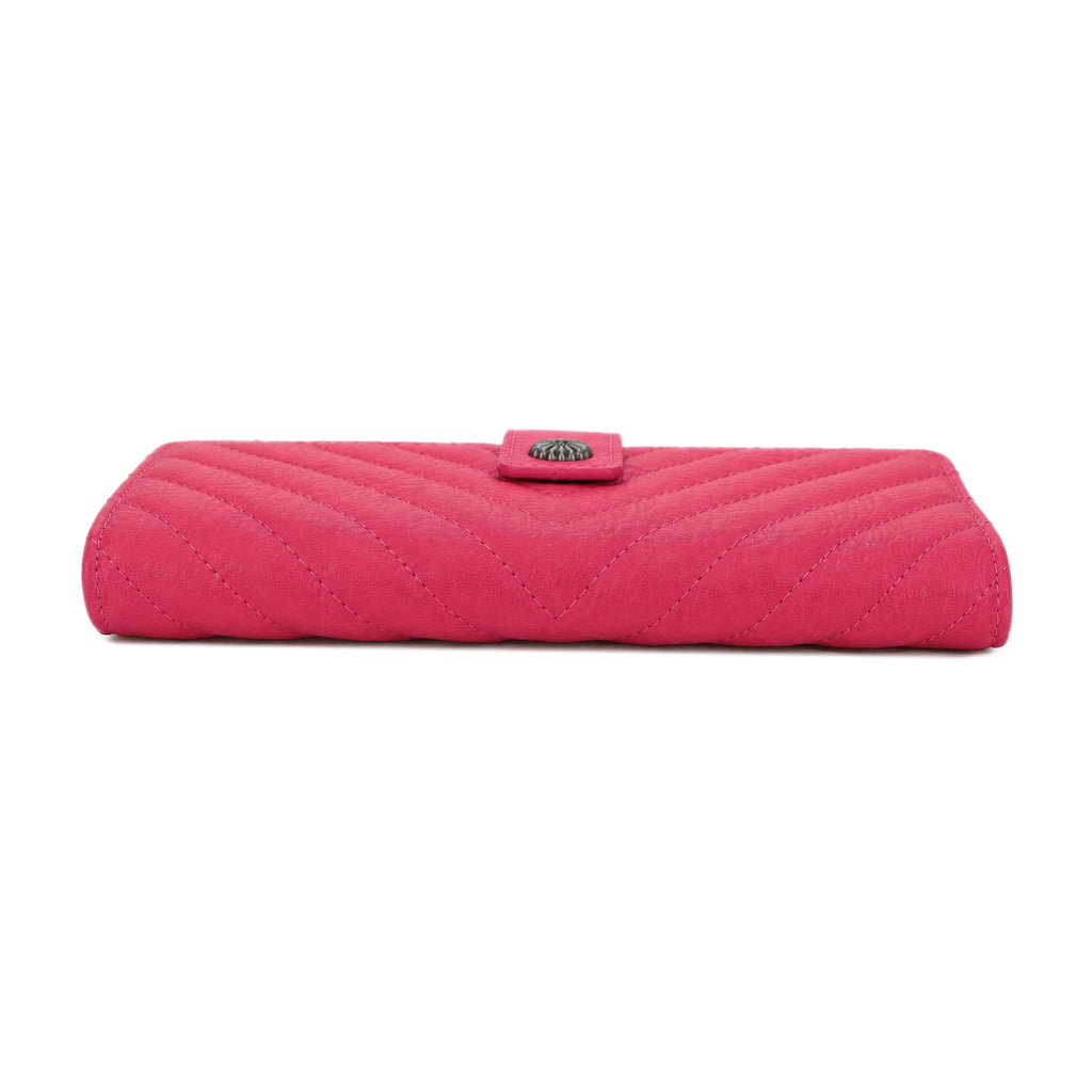 KATE Bi-fold Long Wallet with Chevron Quilting