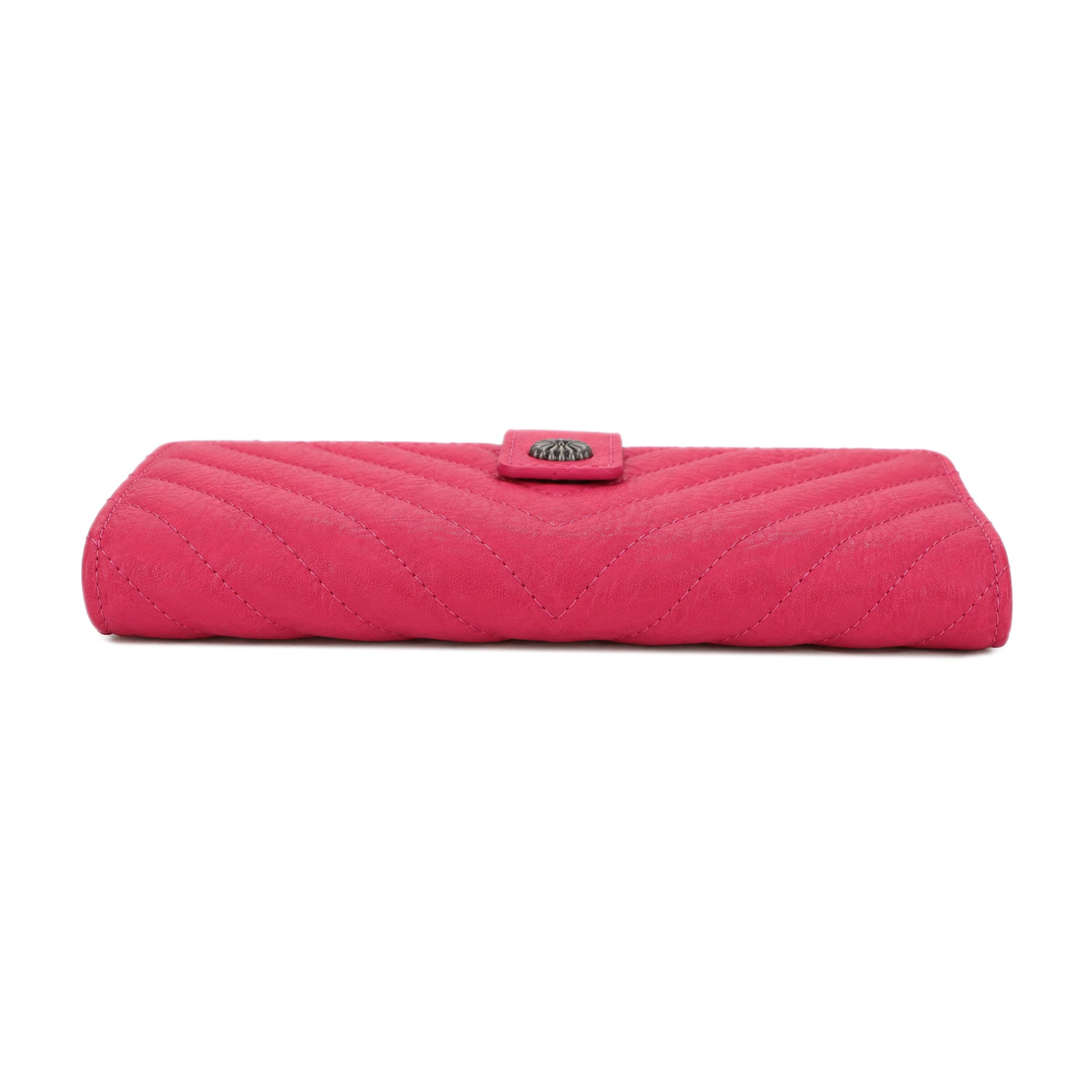 KATE Bi-fold Long Wallet with Chevron Quilting