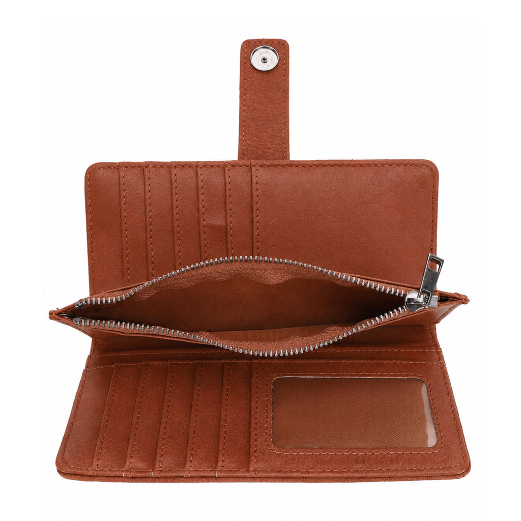 KATE Bi-fold Long Wallet with Chevron Quilting