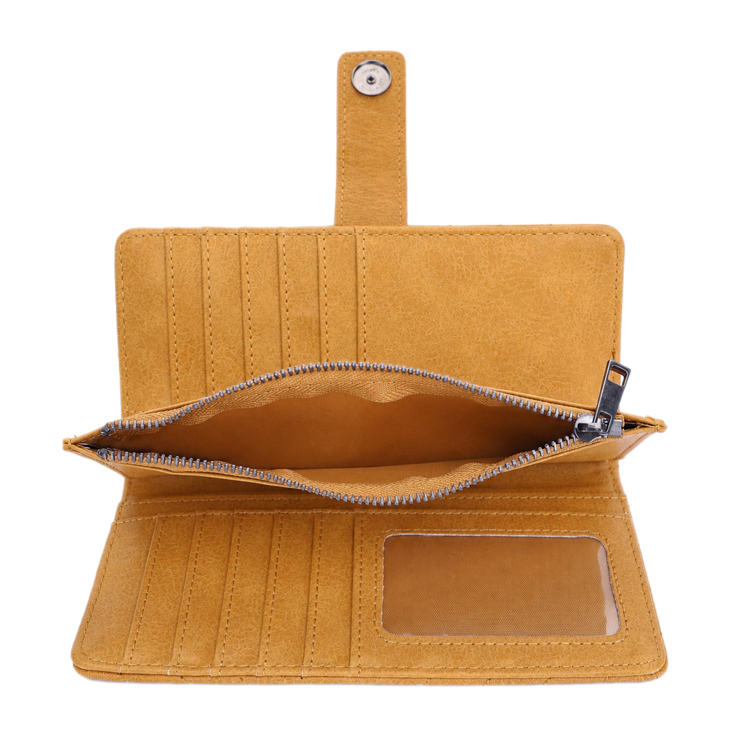 KATE Bi-fold Long Wallet with Chevron Quilting