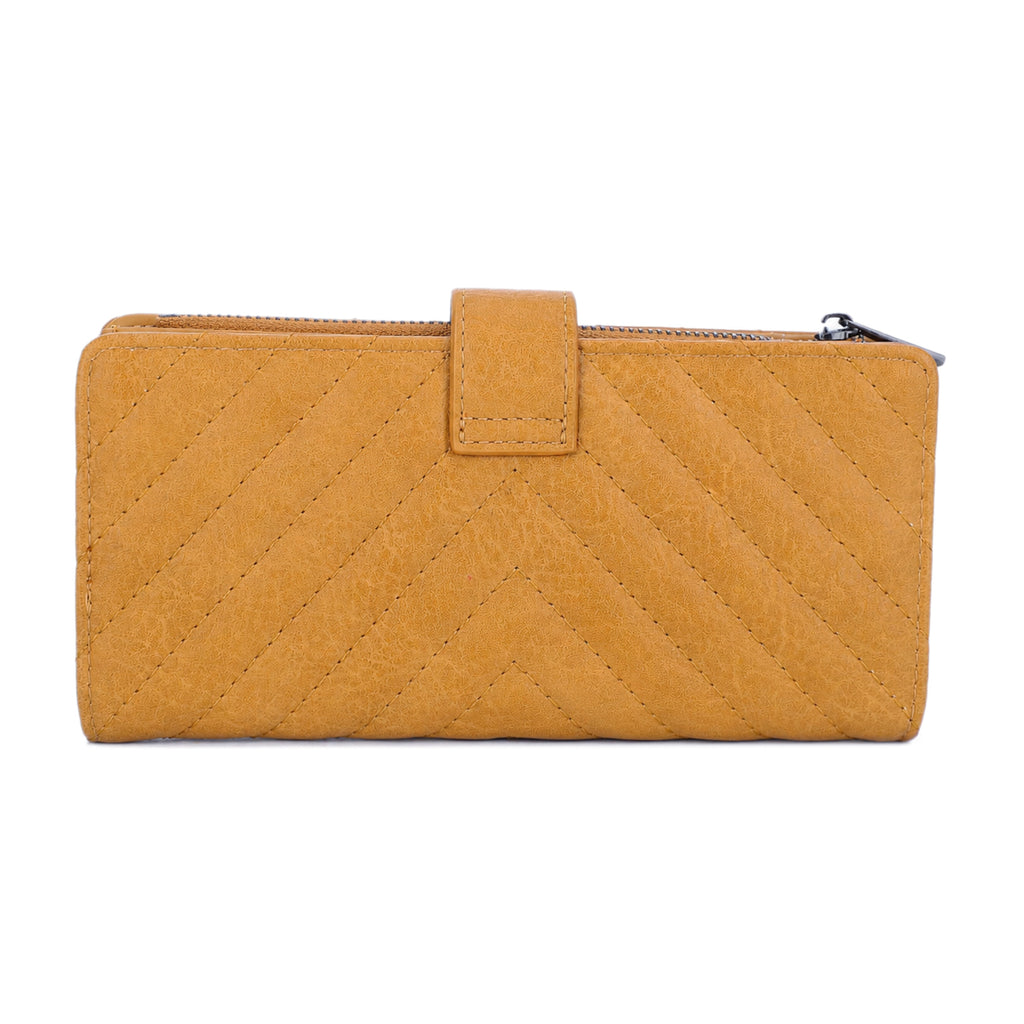 KATE Bi-fold Long Wallet with Chevron Quilting