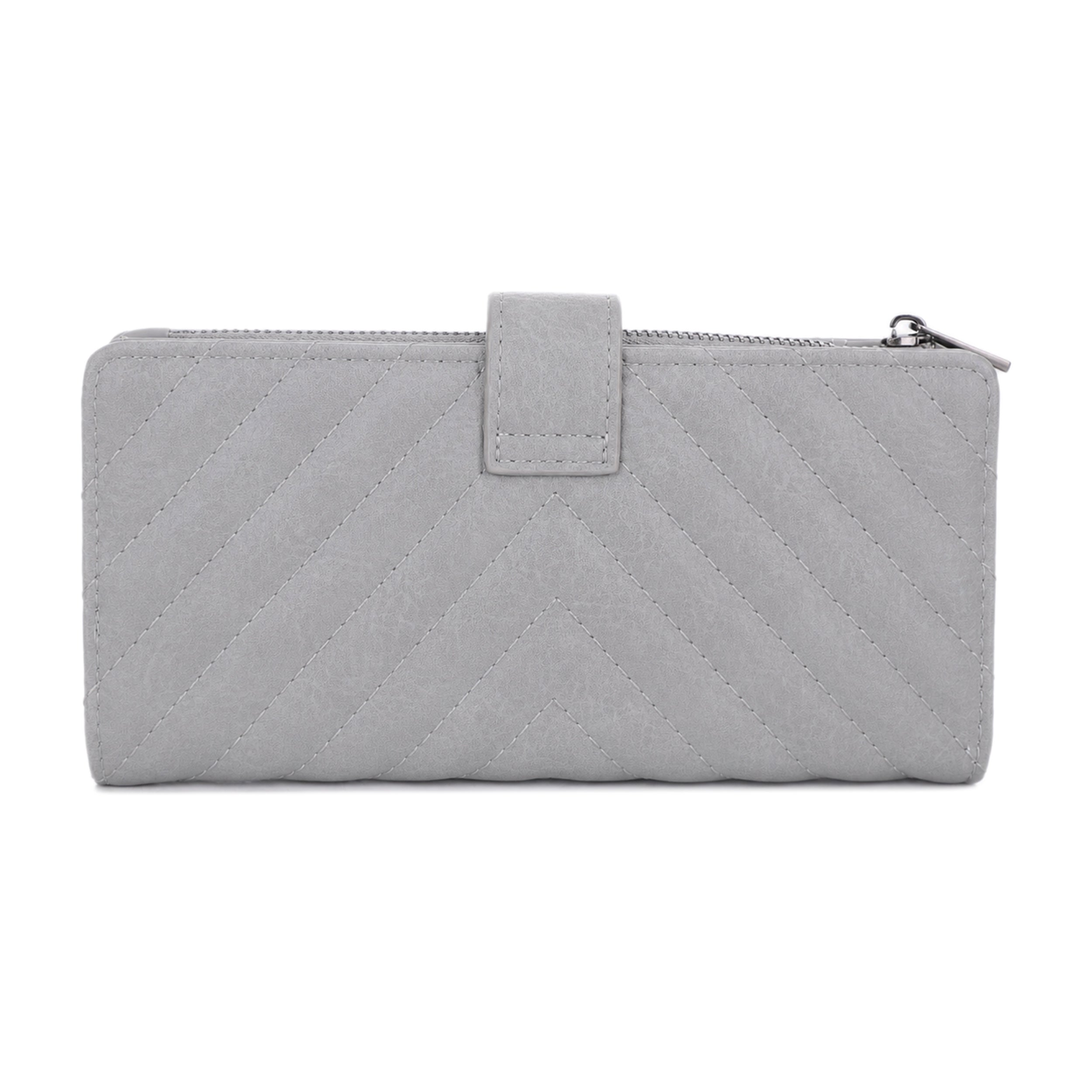 KATE Bi-fold Long Wallet with Chevron Quilting