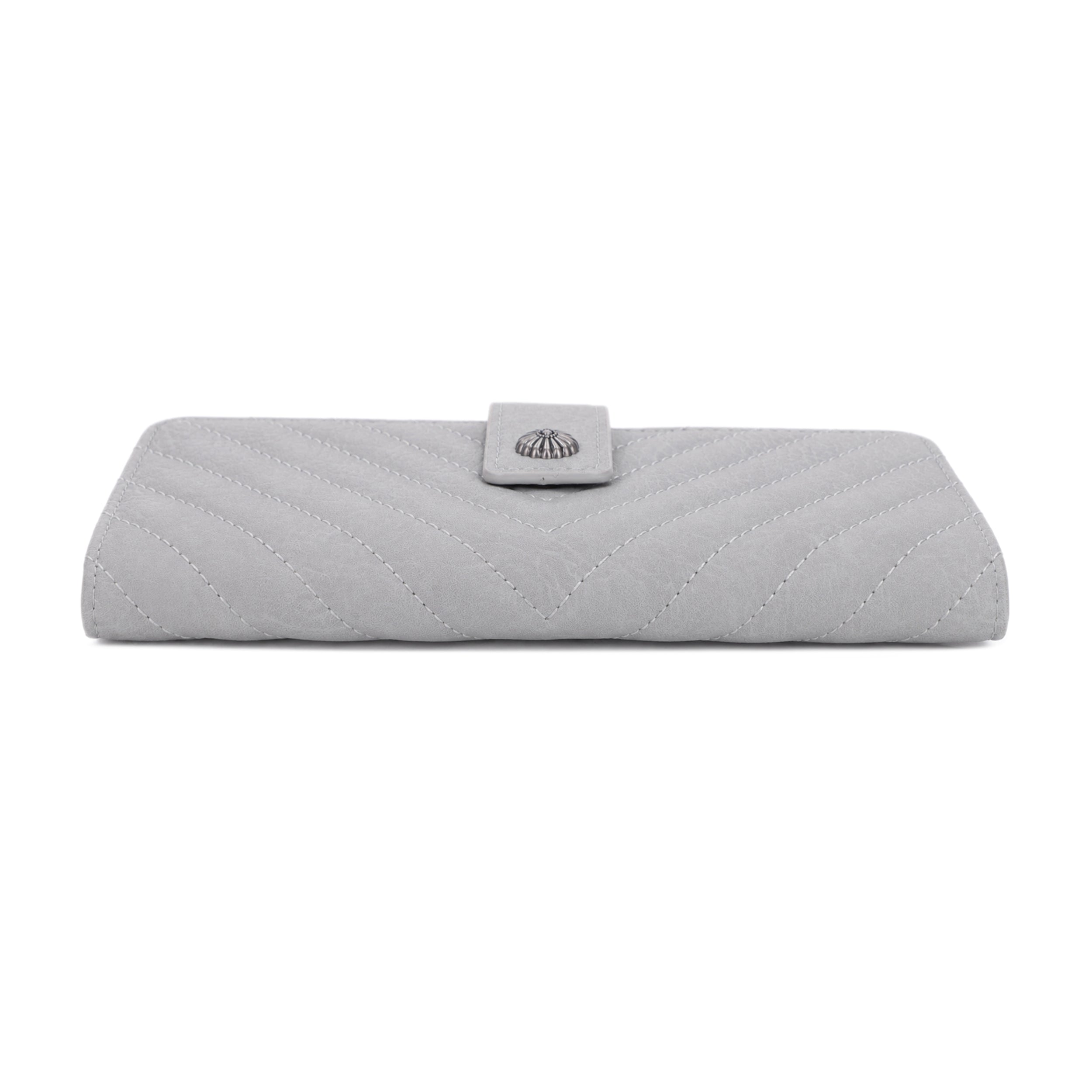 KATE Bi-fold Long Wallet with Chevron Quilting