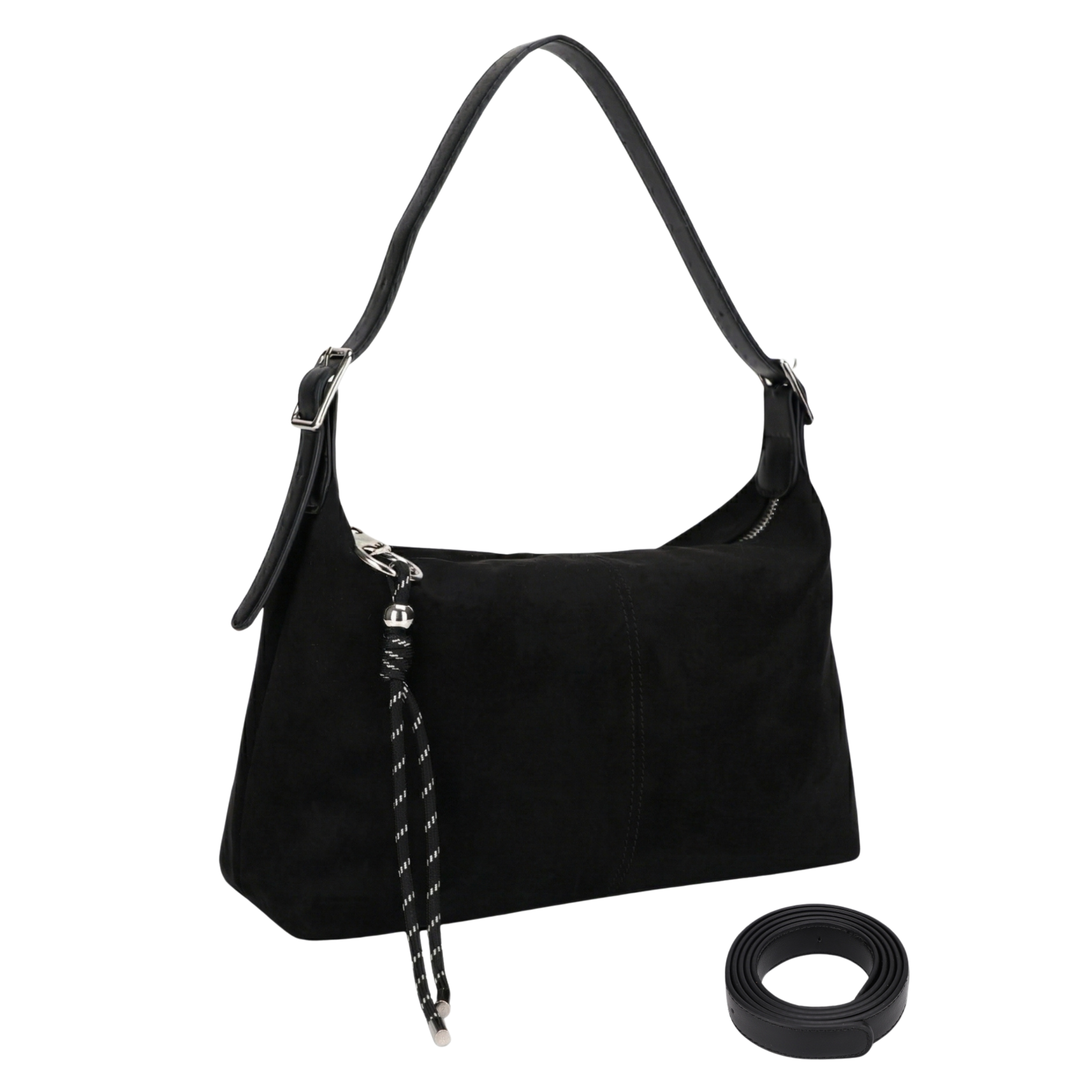 Hailey Double Straps Crossbody Bag (Suede)