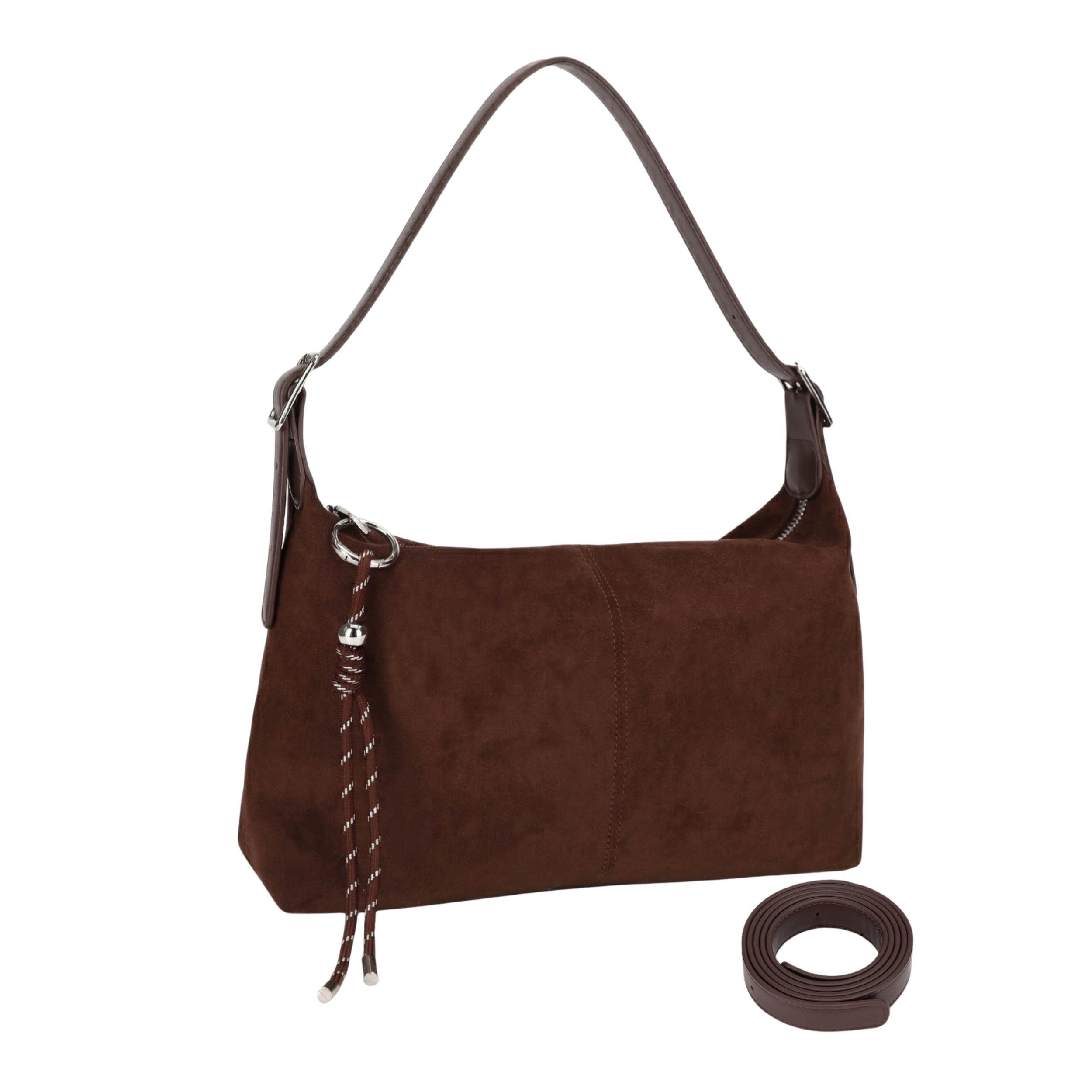 Hailey Double Straps Crossbody Bag (Suede)