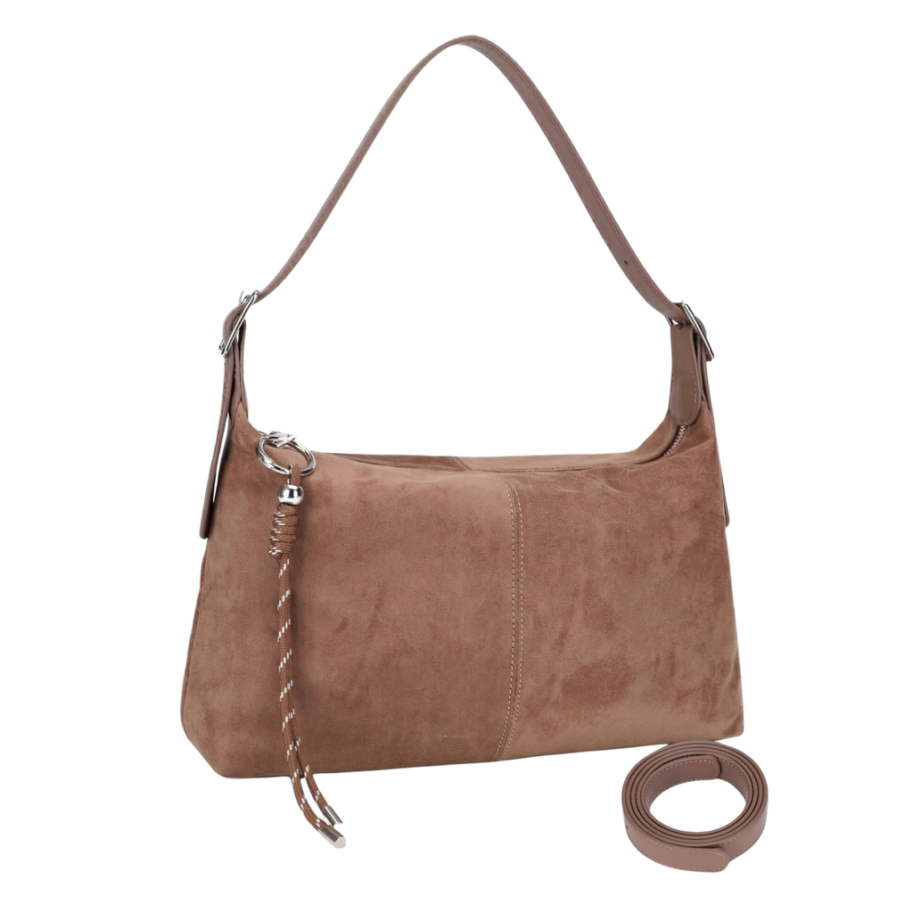 Hailey Double Straps Crossbody Bag (Suede)