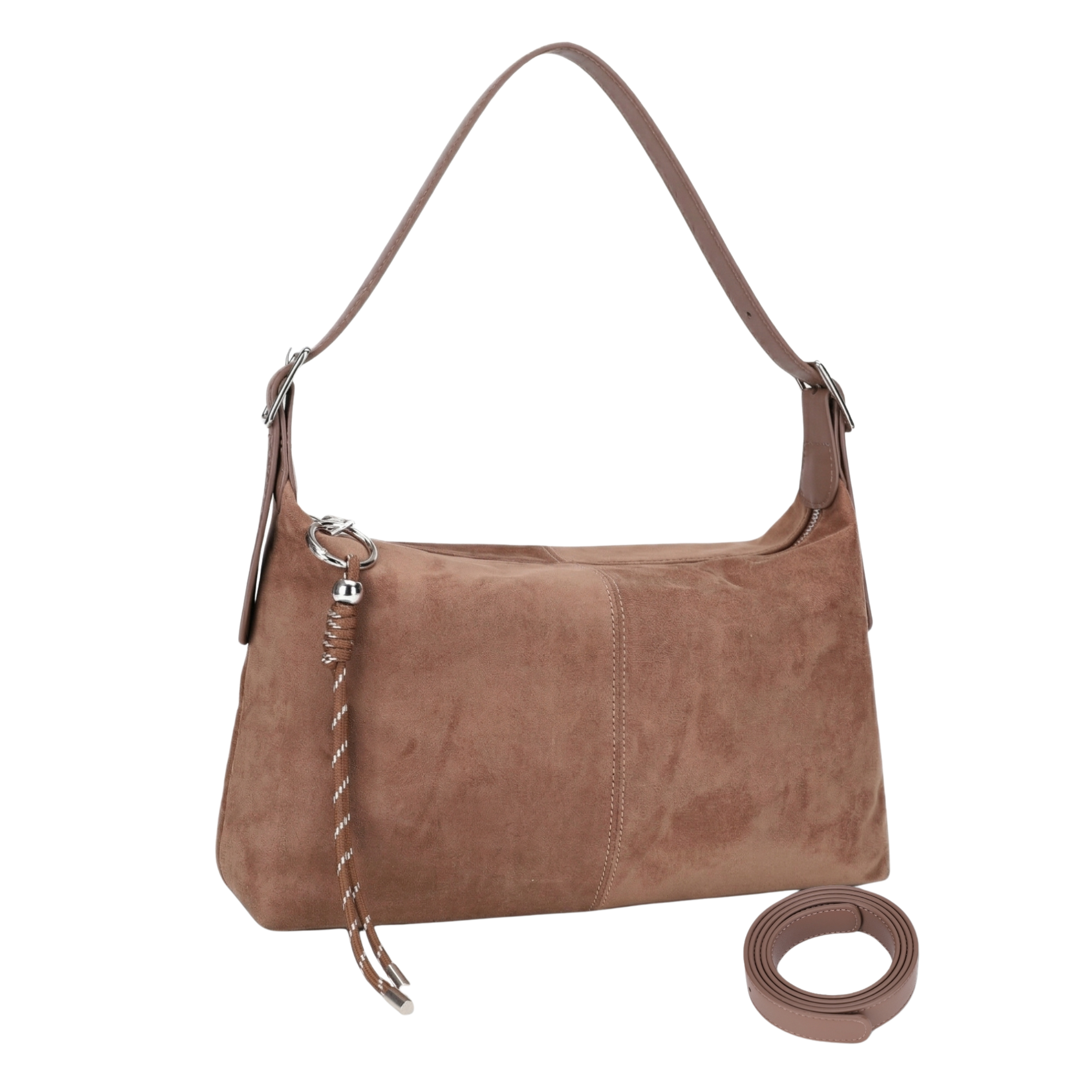 Hailey Double Straps Crossbody Bag (Suede)