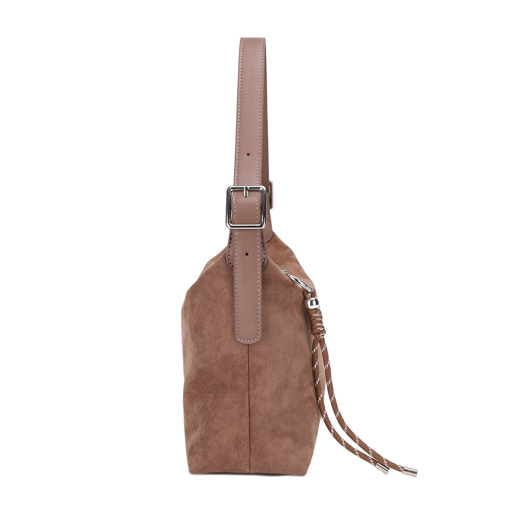 Hailey Double Straps Crossbody Bag (Suede)
