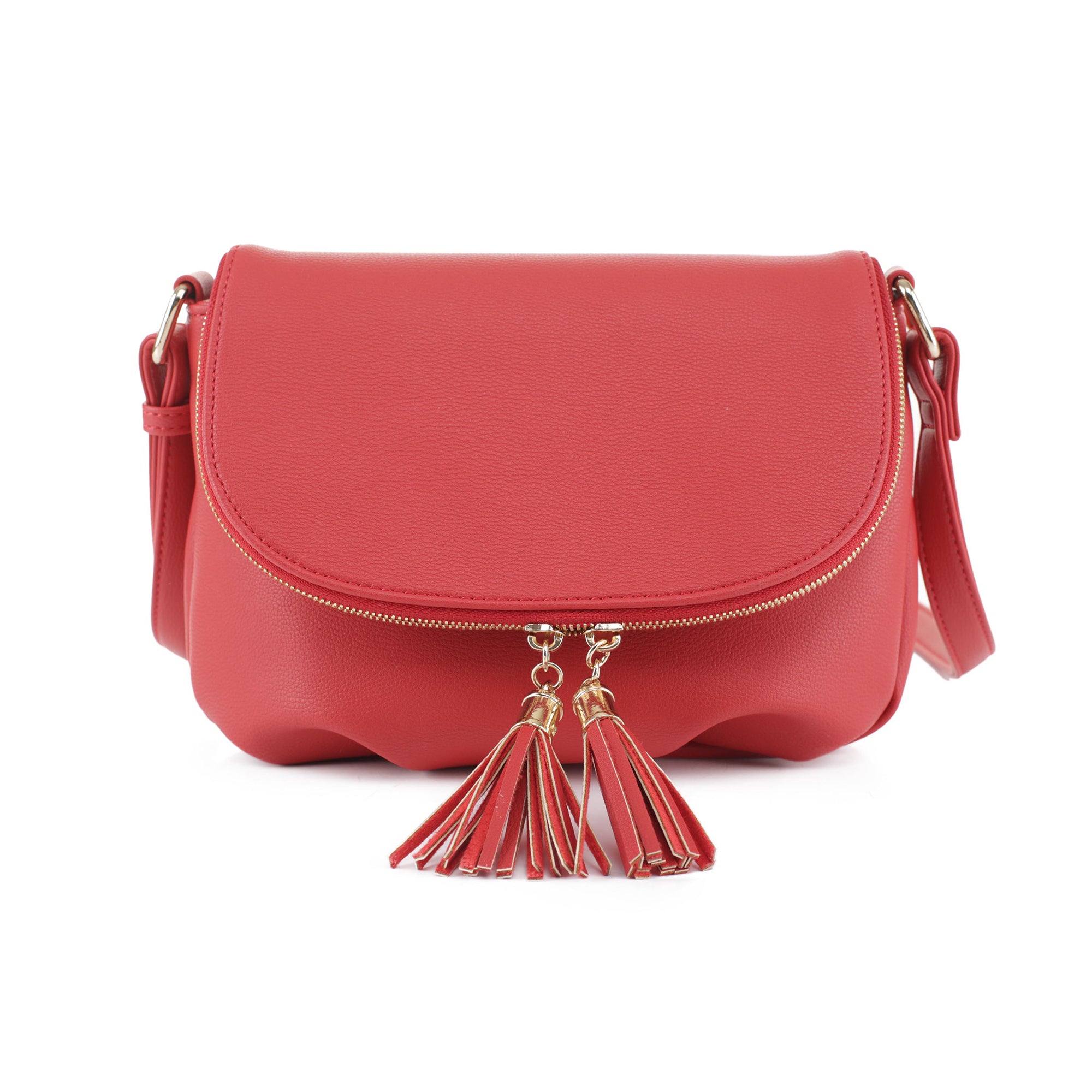 CROSSBODY WITH TASSEL AND ZIP ON FLAP