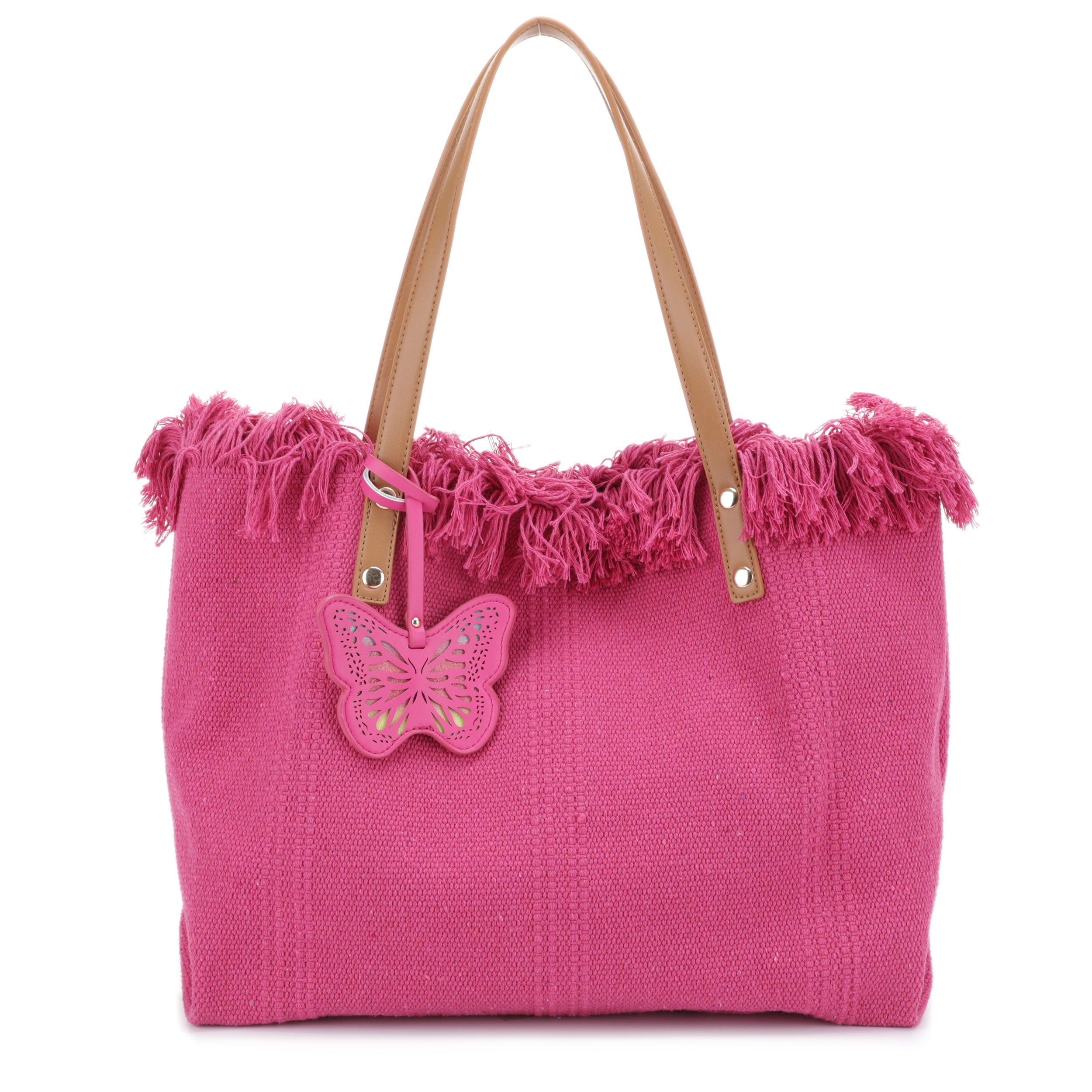 TOTE WITH BUTTERFLY ON STRING