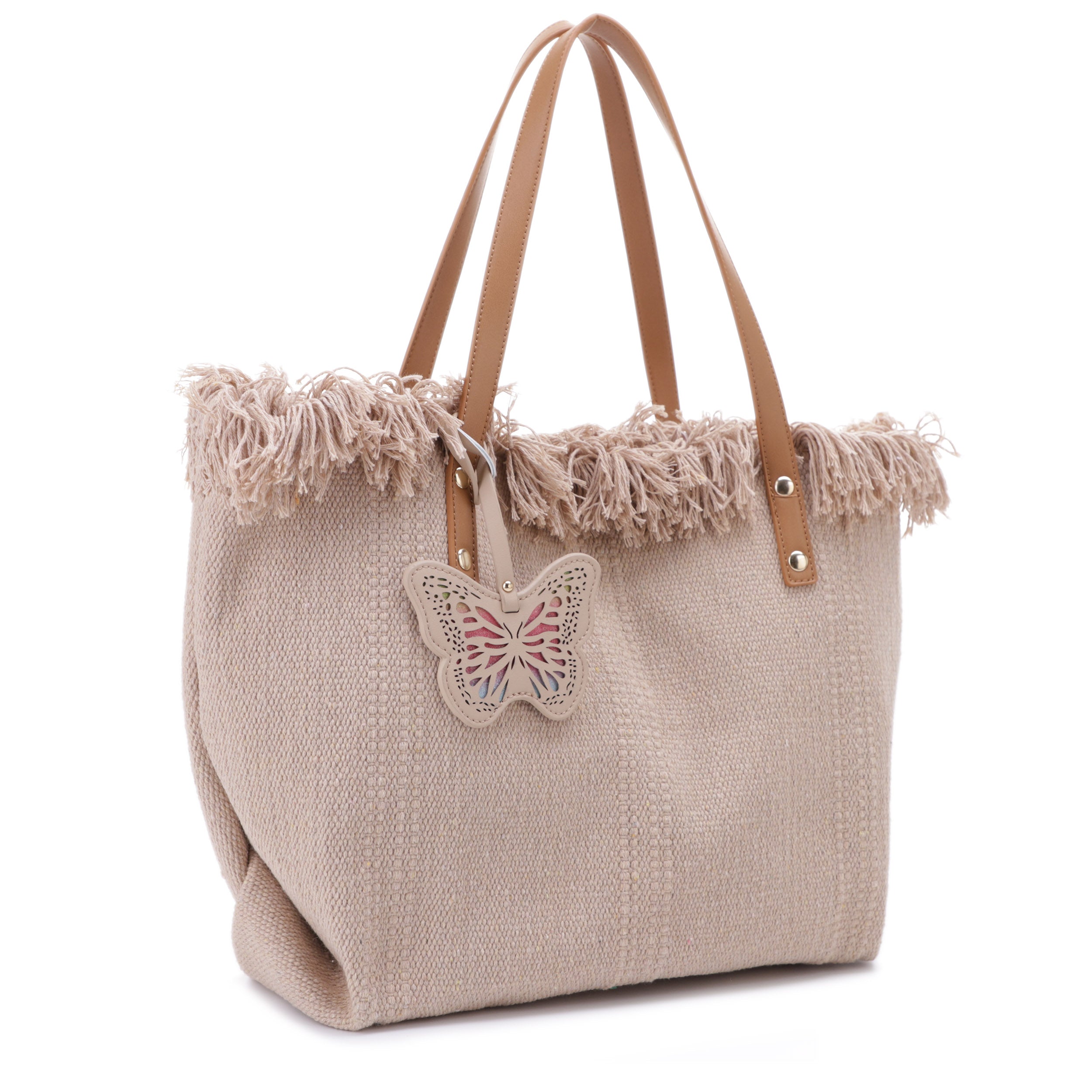 TOTE WITH BUTTERFLY ON STRING