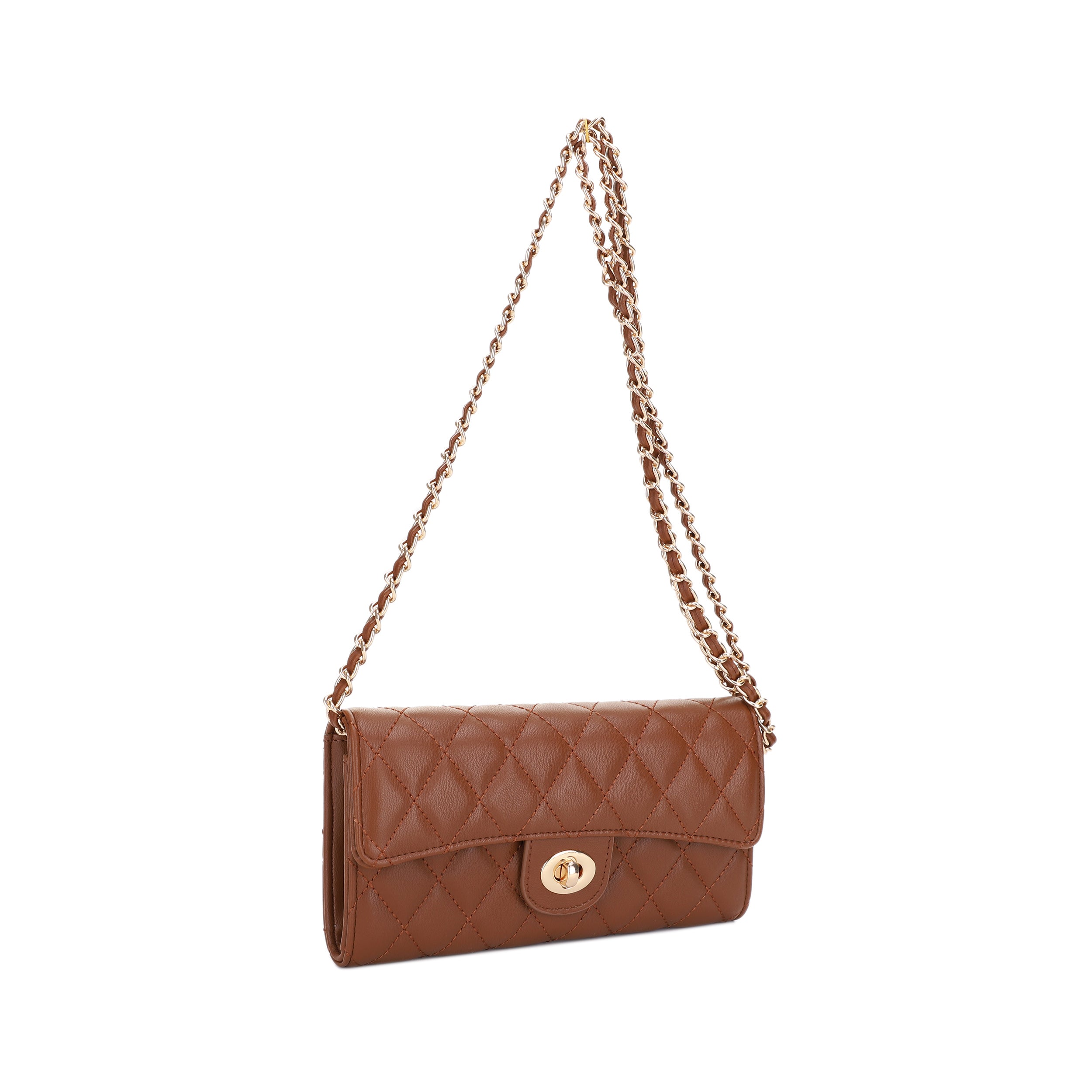 Amber Quilted Crossbody Wallet
