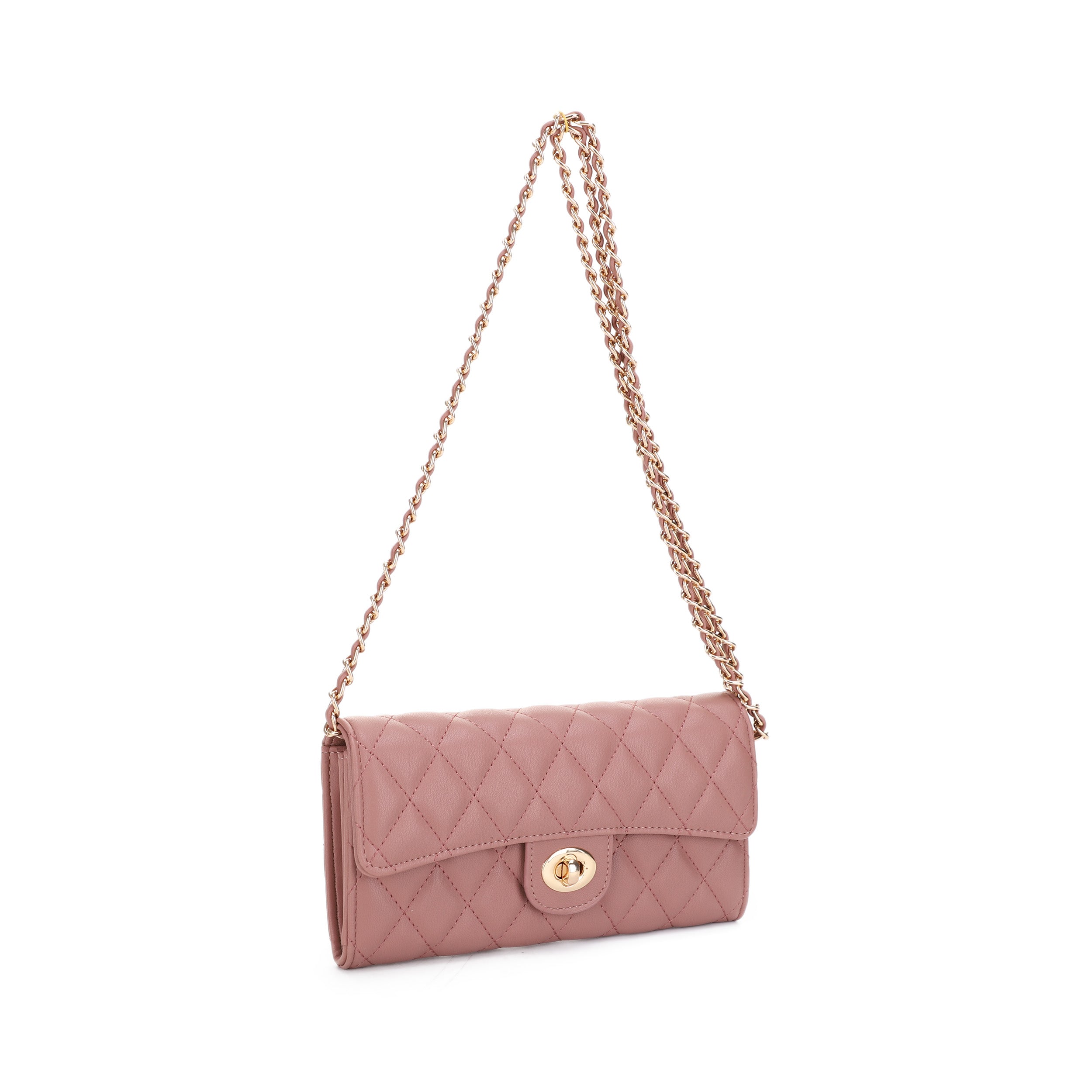 Amber Quilted Crossbody Wallet