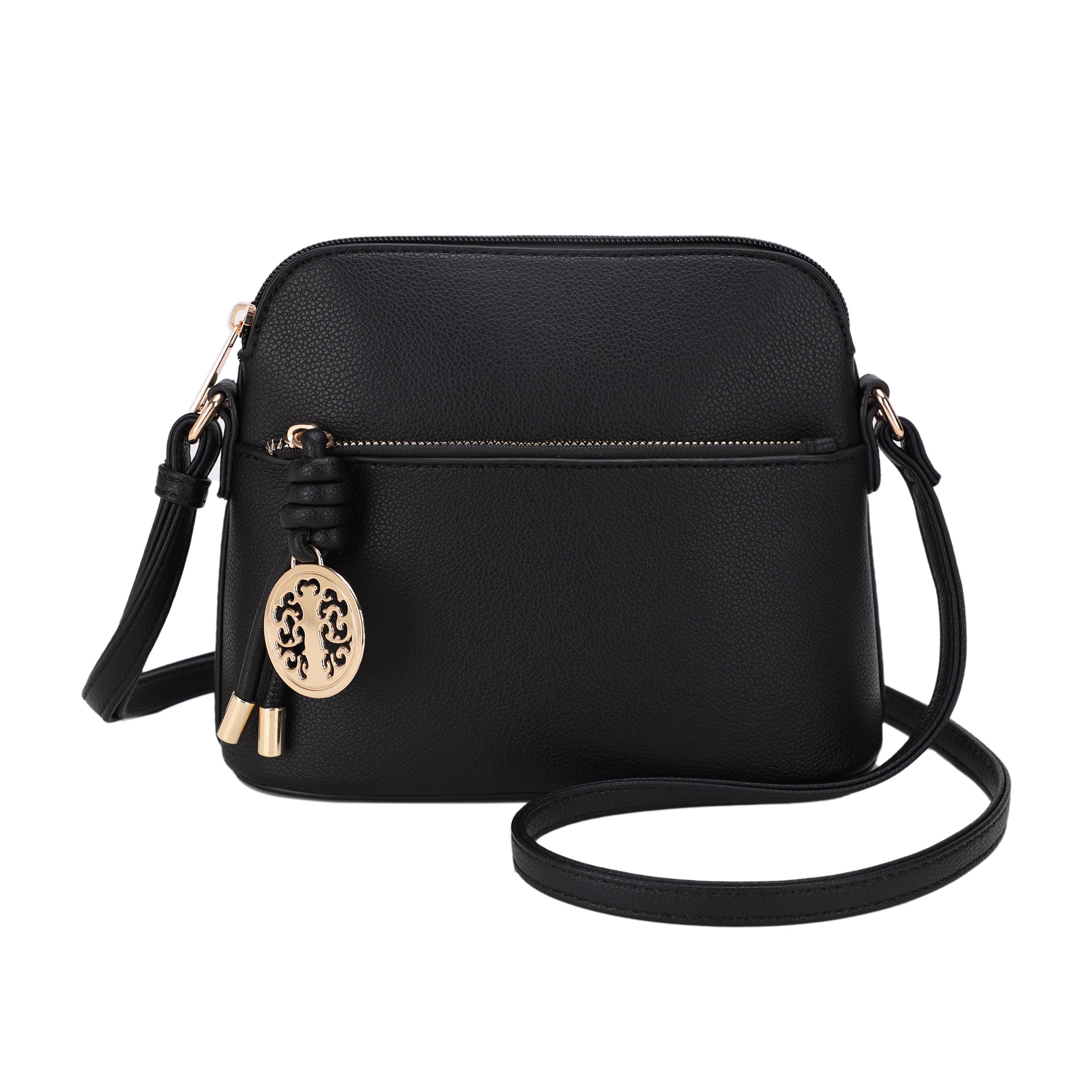 Ivy Small Dome Crossbody Bag with Medallion Charm