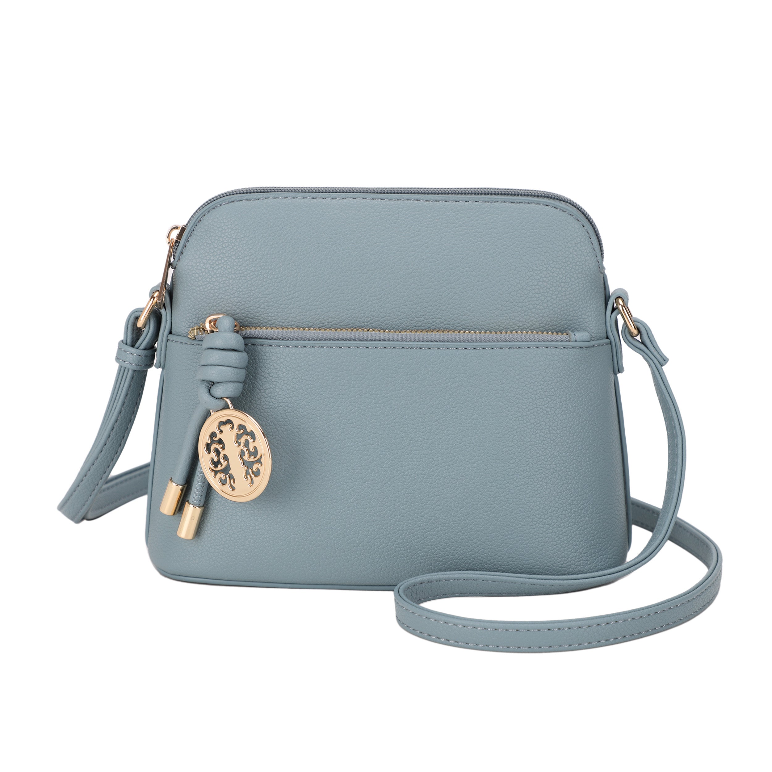 Ivy Small Dome Crossbody Bag with Medallion Charm