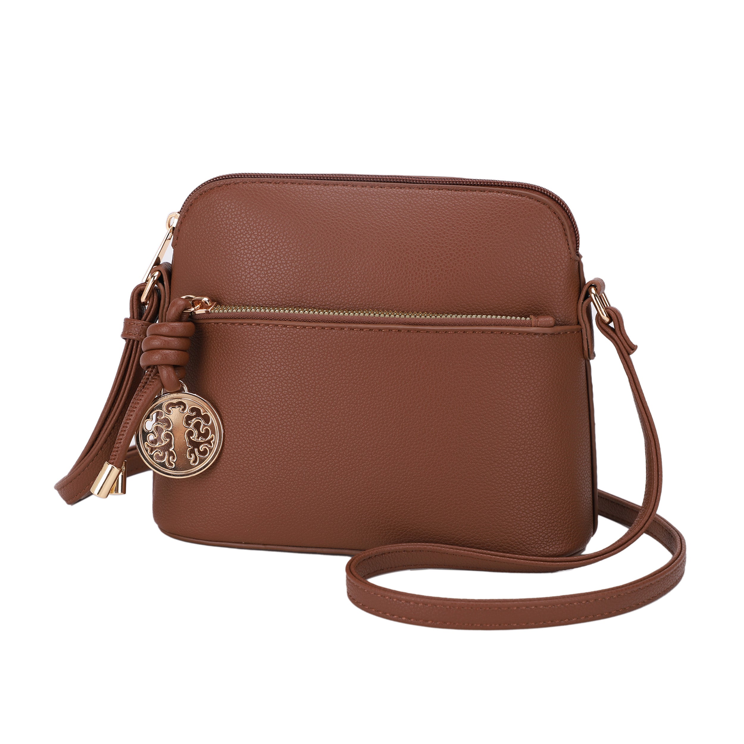 Ivy Small Dome Crossbody Bag with Medallion Charm