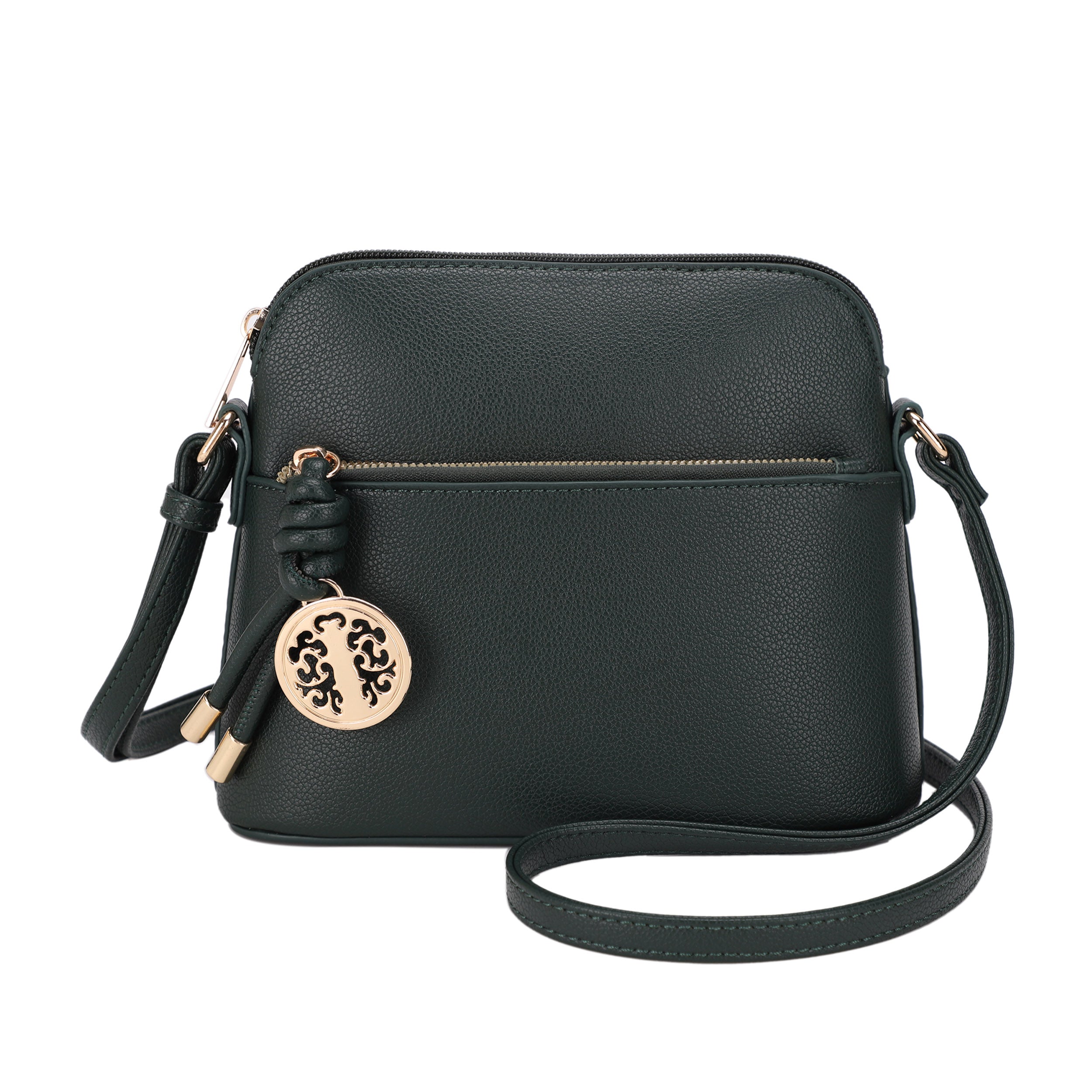 Ivy Small Dome Crossbody Bag with Medallion Charm