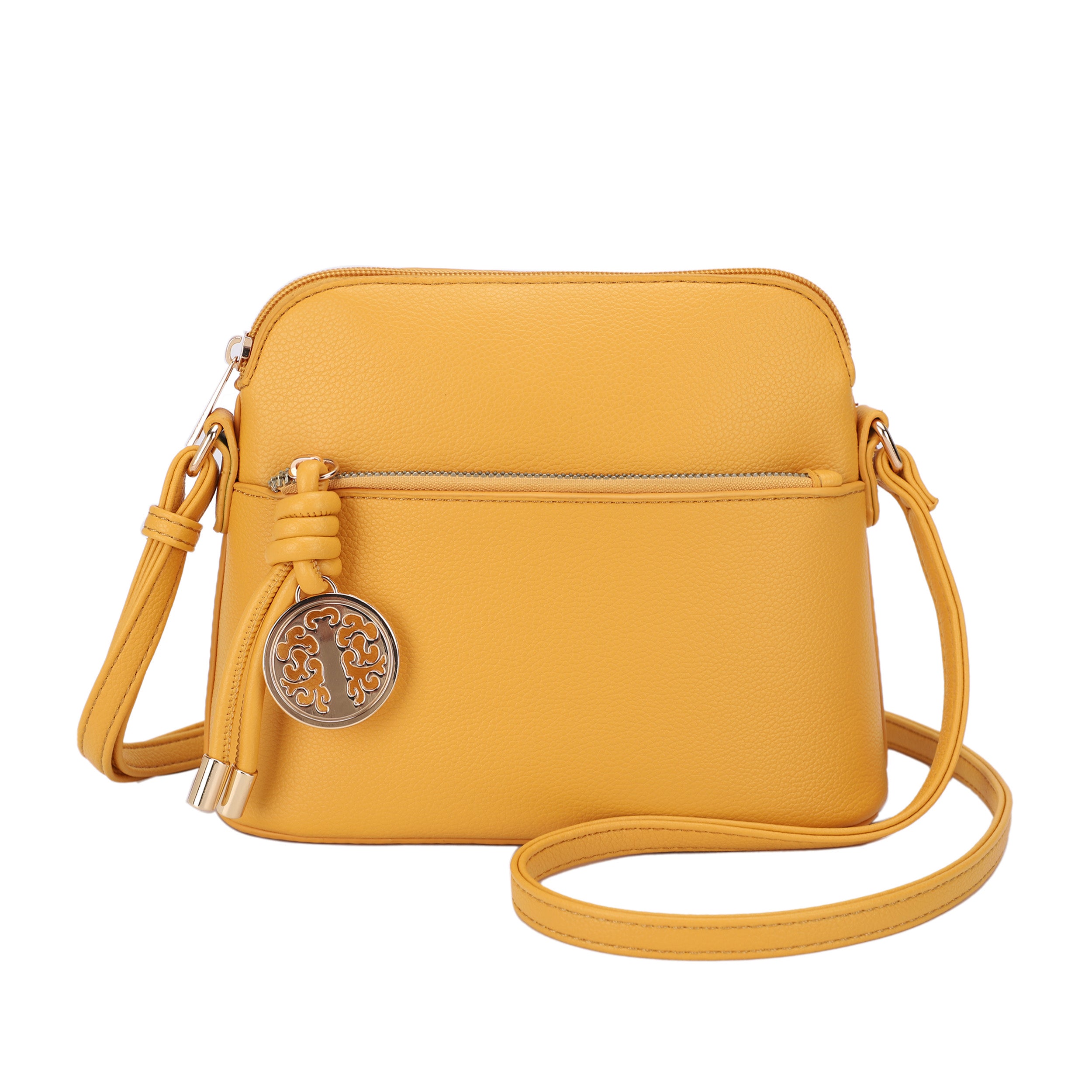 Ivy Small Dome Crossbody Bag with Medallion Charm
