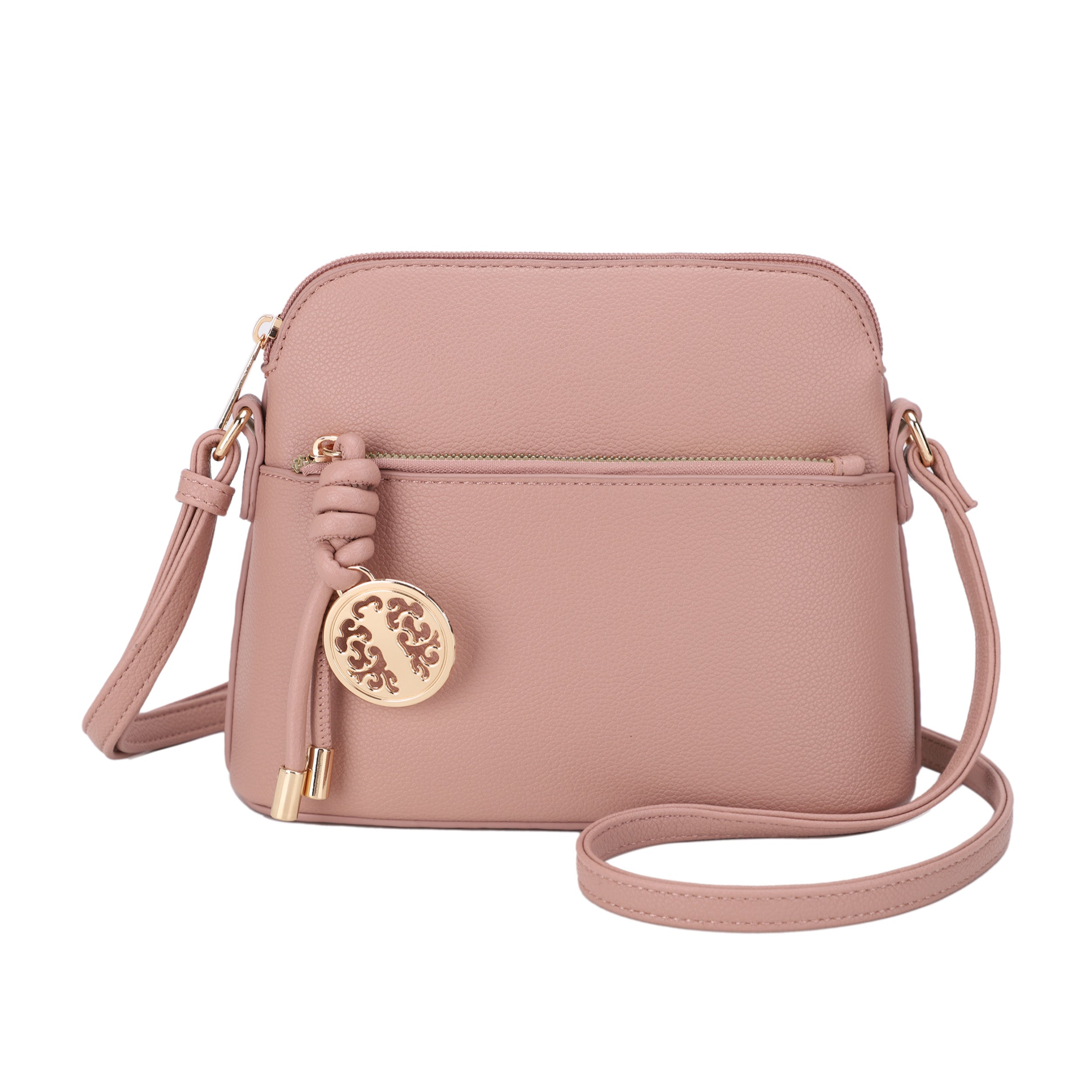 Ivy Small Dome Crossbody Bag with Medallion Charm