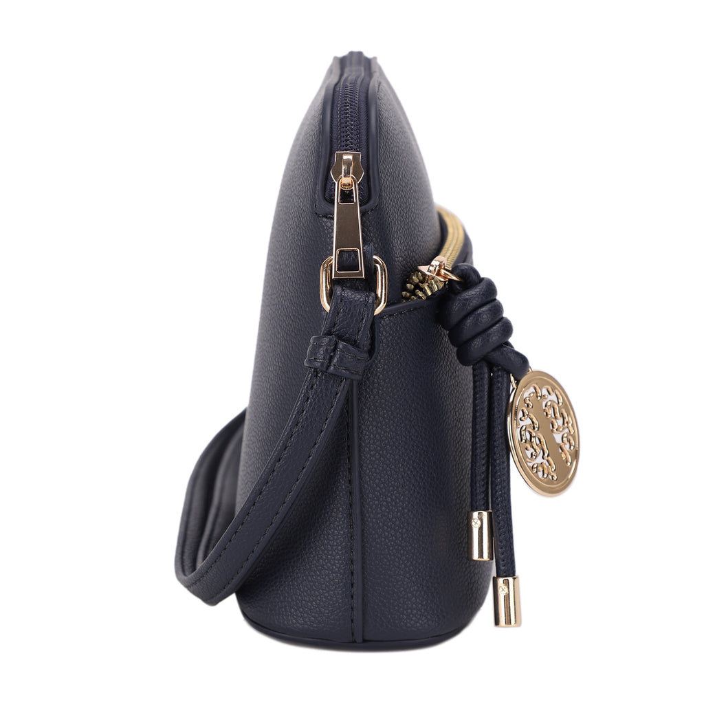 Ivy Small Dome Crossbody Bag with Medallion Charm
