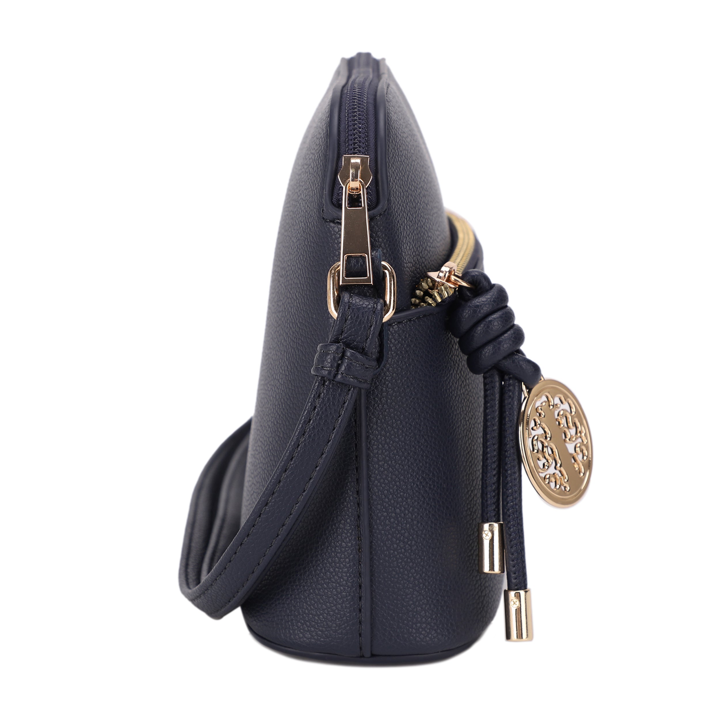Ivy Small Dome Crossbody Bag with Medallion Charm